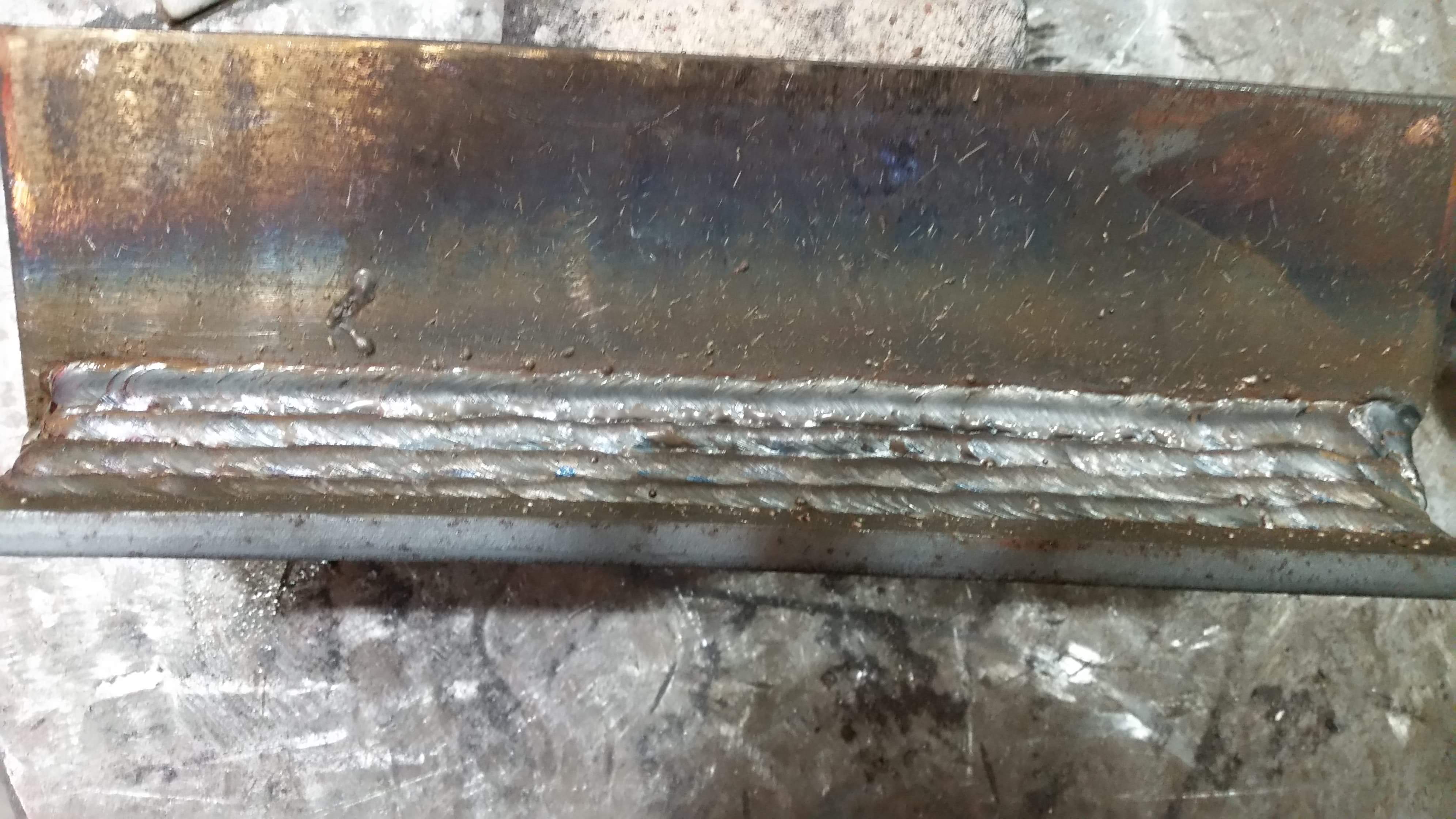 First time mig welds. Horizontal 75 25 r/Welding