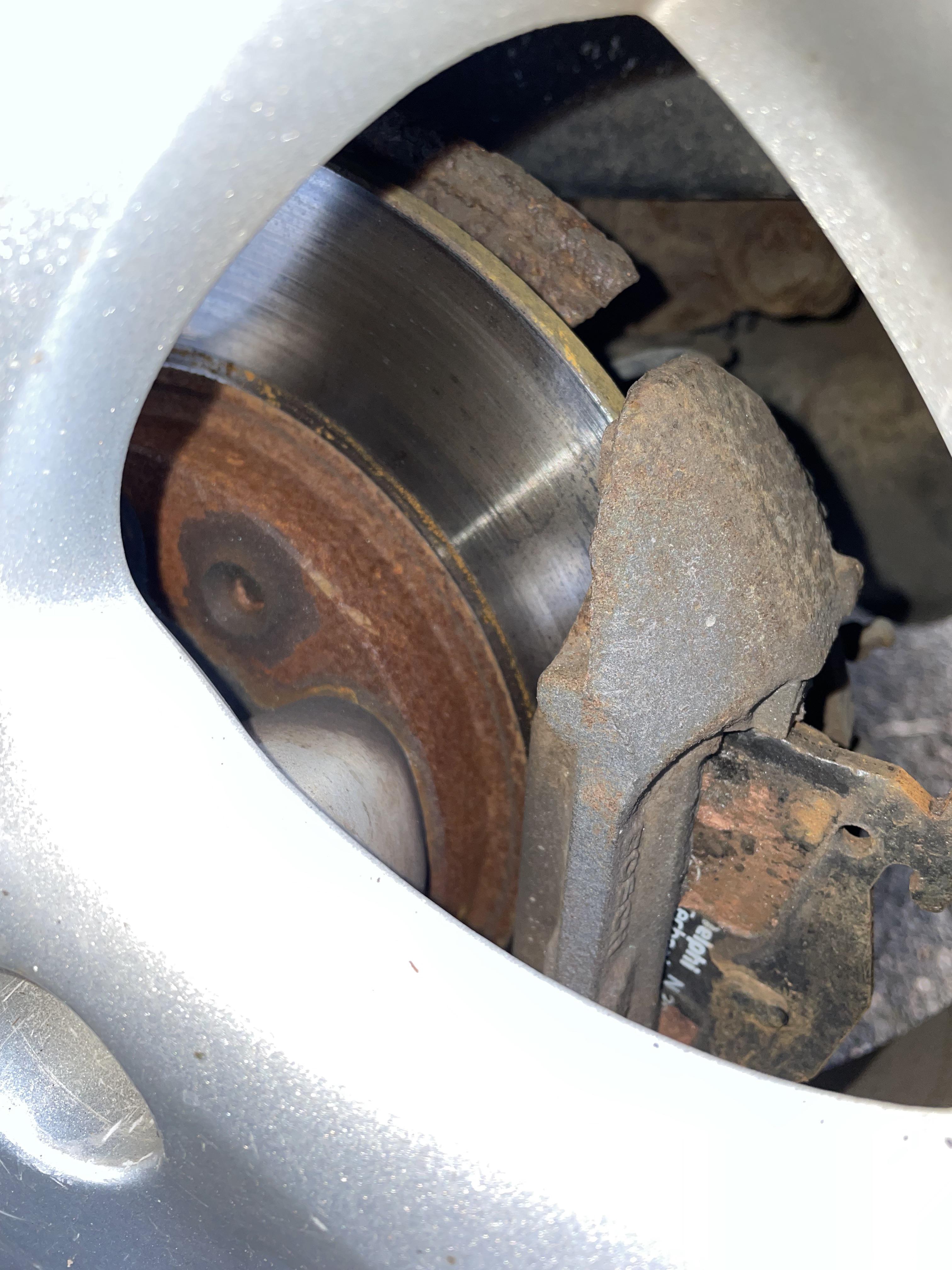 Rear brake is grinding, just the pads or are the rotors in need of replacement? r/MechanicAdvice