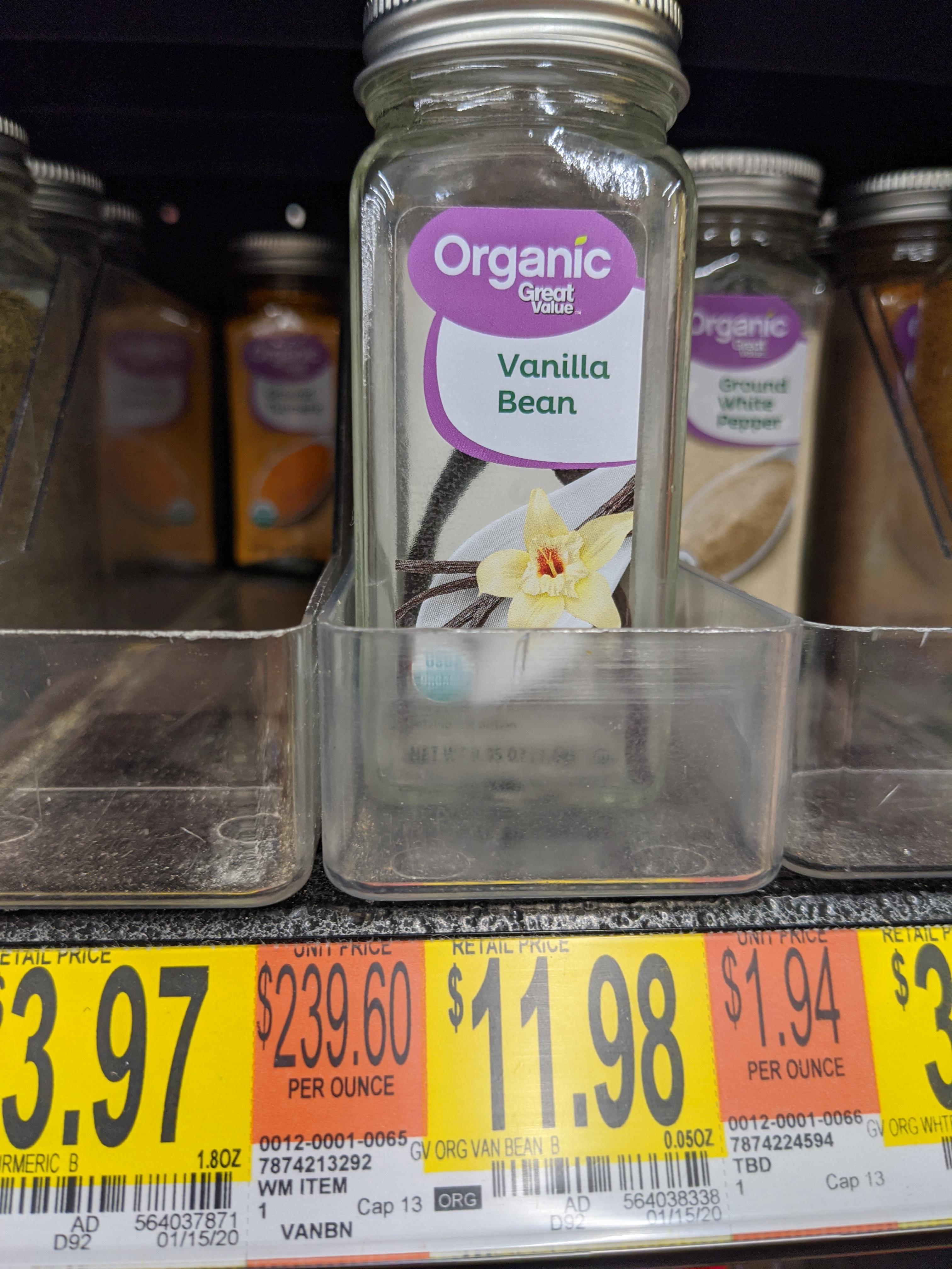 The price of a single vanilla bean. r/mildlyinfuriating