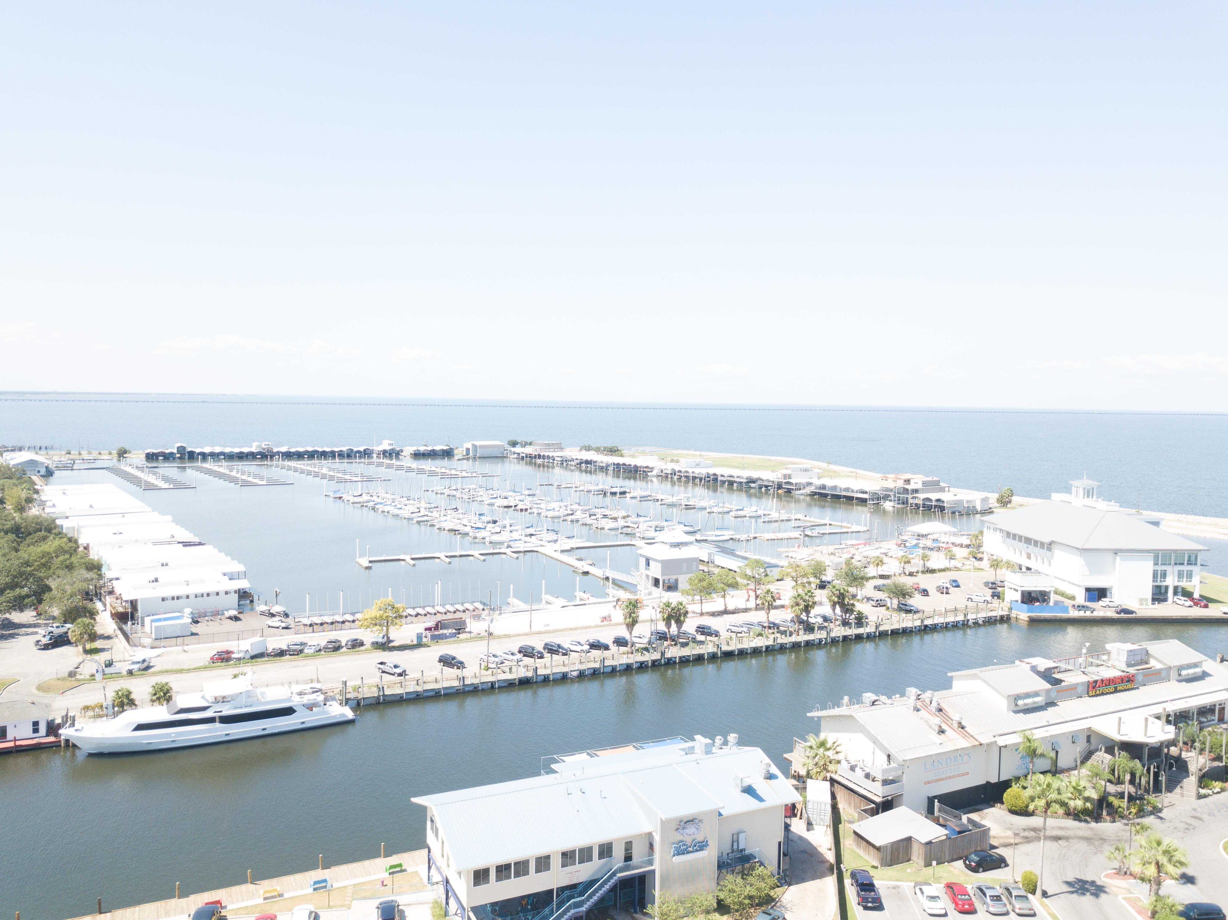 Lake Pontchartrain The harbor and yacht club at west end New Orleans