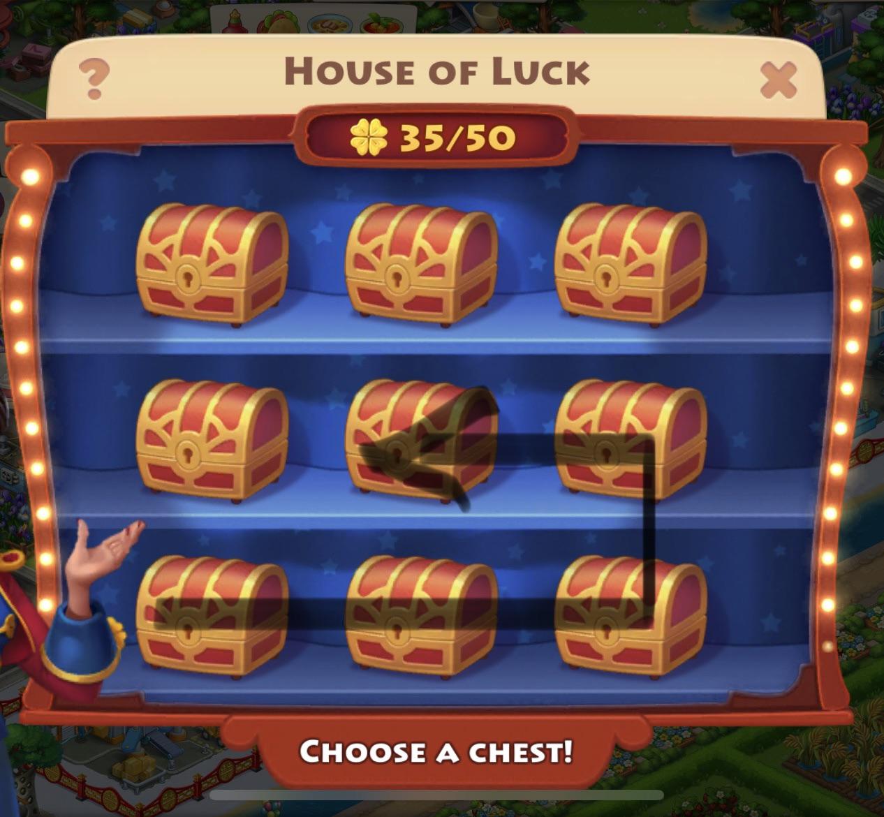 What is your strategy to open the chests in House of luck? I used to go