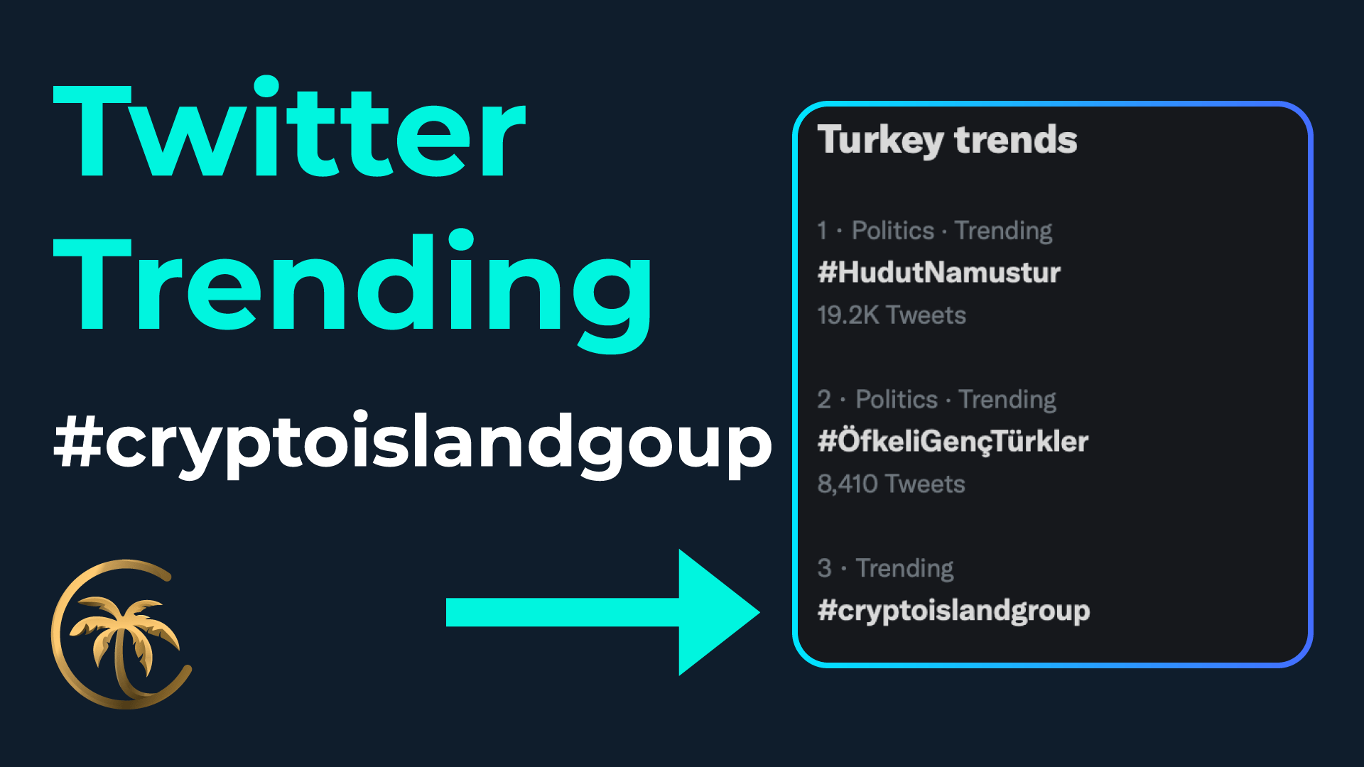WE ARE TRENDING ON TWITTER IN TURKEY!!!🤩🤩🚀🚀 r/cryptoislandgroup