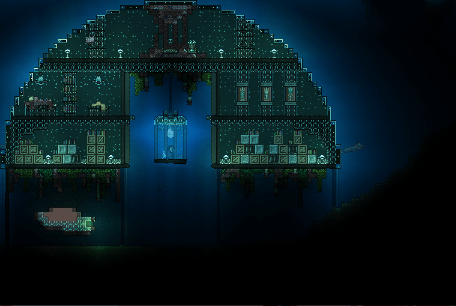 I built a weird, spooky Underwater Lab. r/Terraria