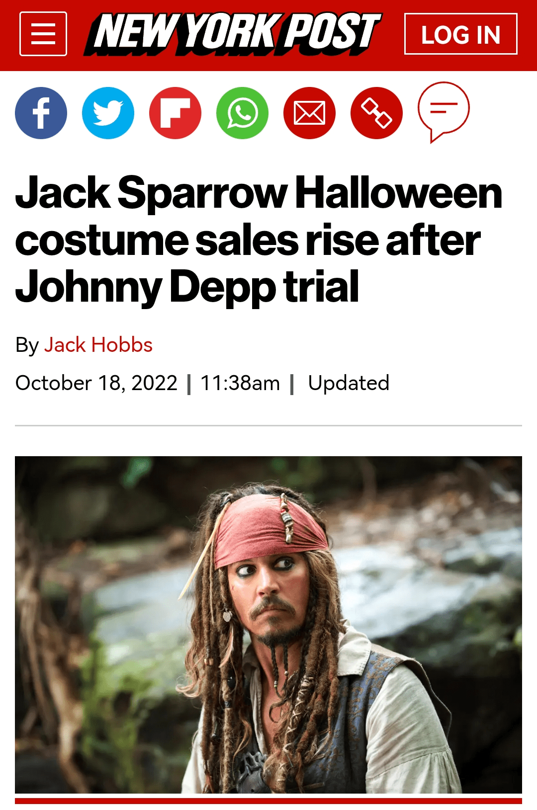 TMZ replicated this as well. Any JD characters costumes ideas for