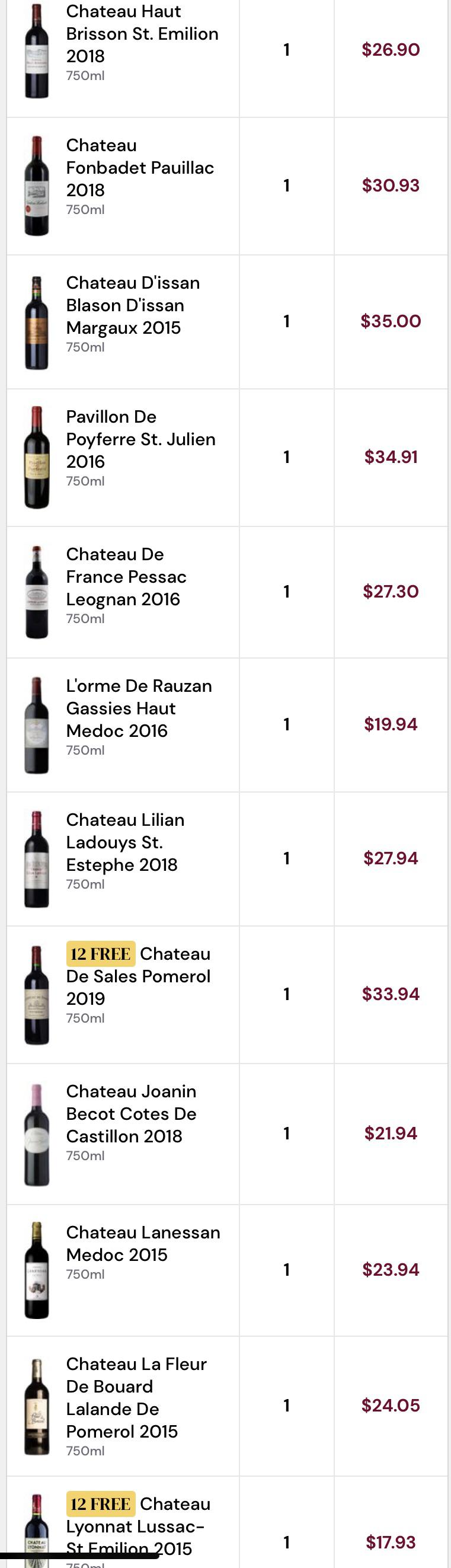 Was thinking for ordering a case of wine from Saratoga Wines trying the