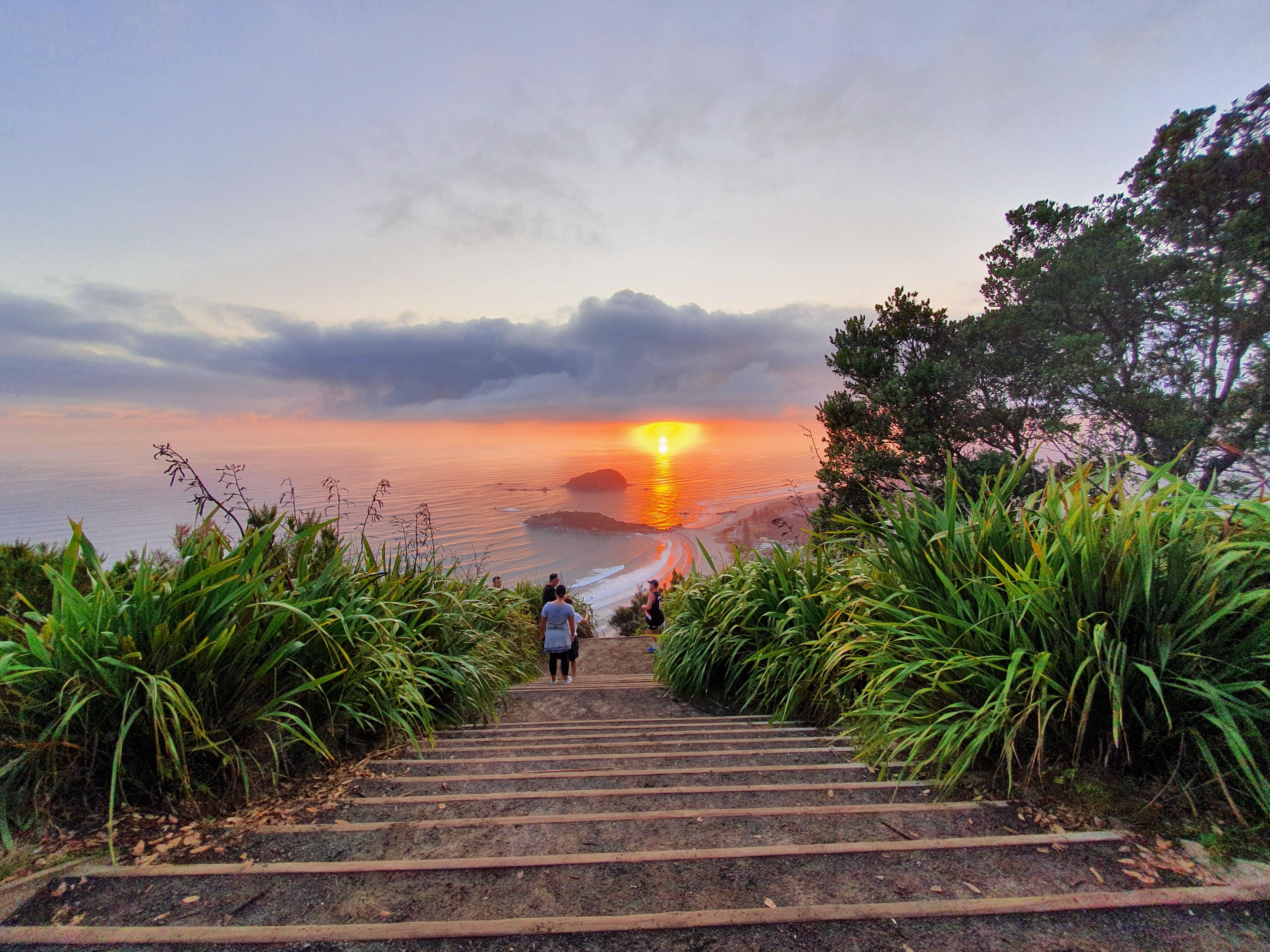 Beautiful sunrise atop of Mount Maunganui at 706 am this morning r