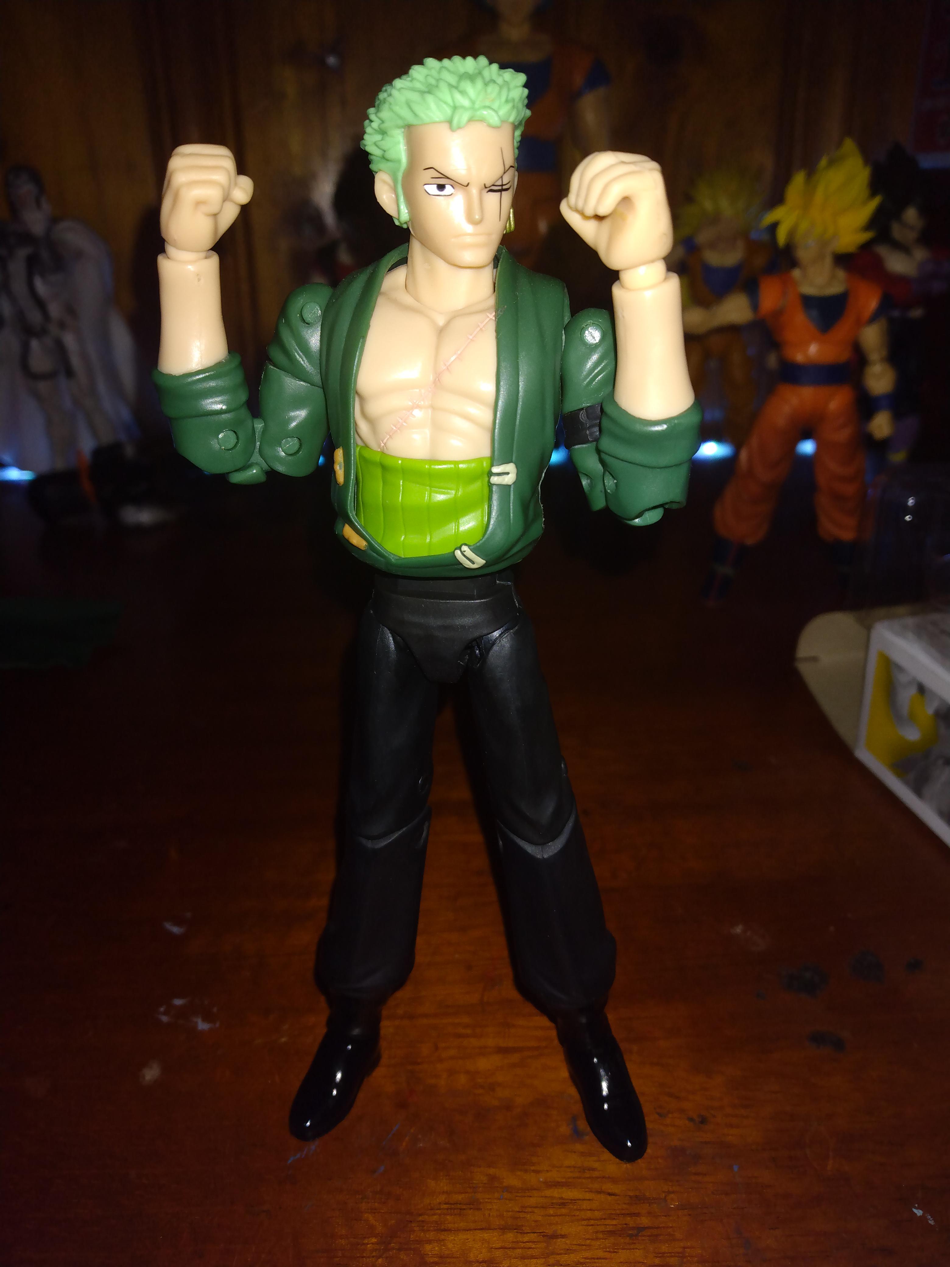tried to fix bandai anime heroes Zoro figures leg ( it was a bit loose