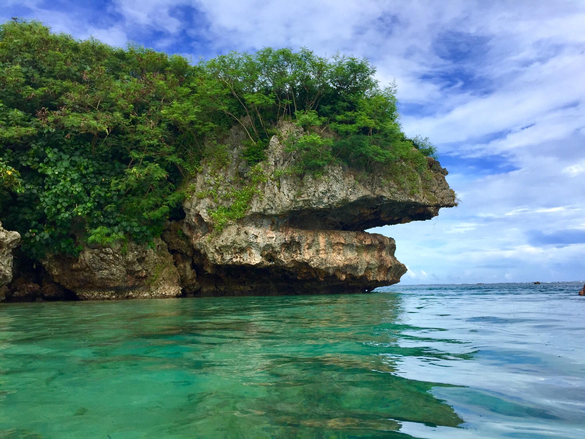 🔥 Turtle Cove on Guam is named after this hulking rock, which can be