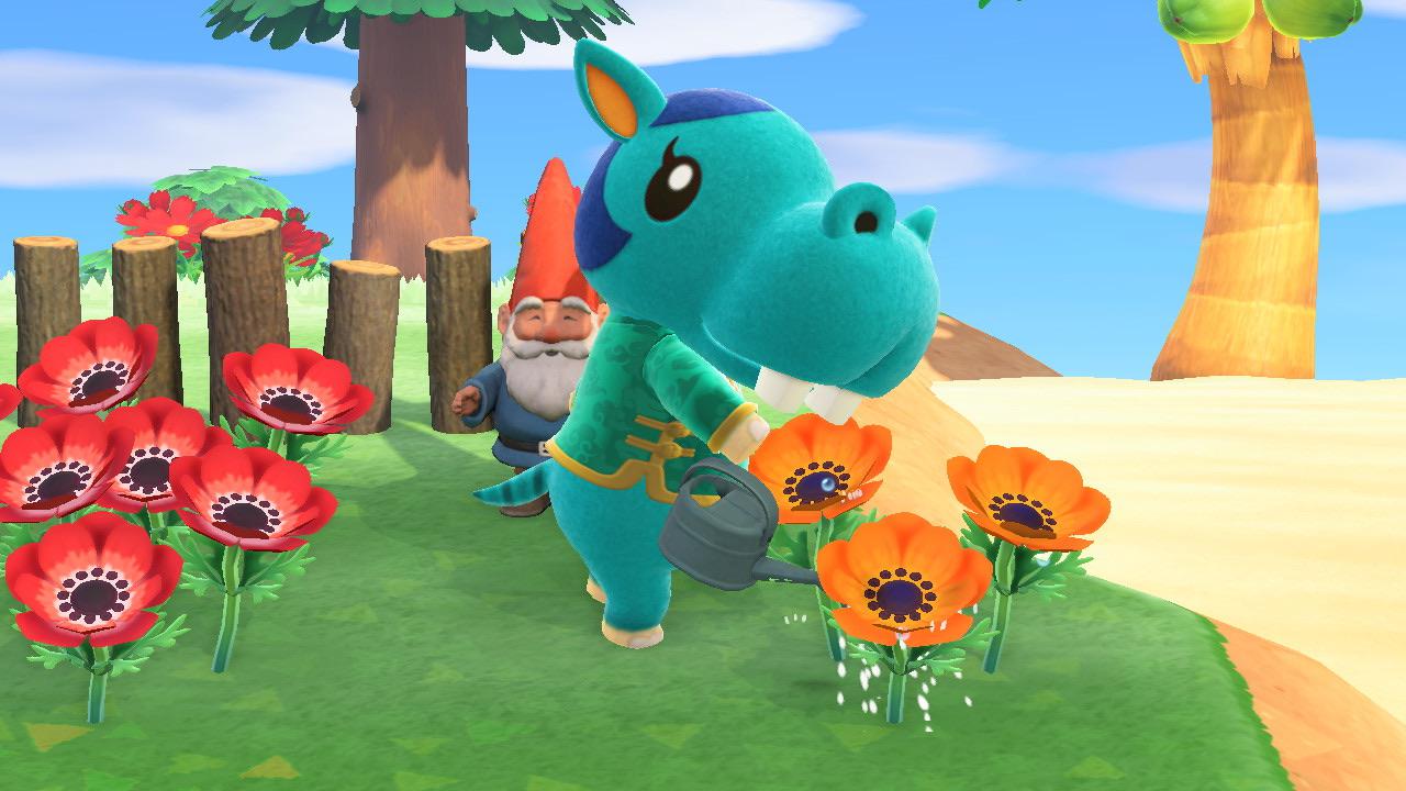 I didn’t know villagers watered flowers, so cute! r/AnimalCrossing