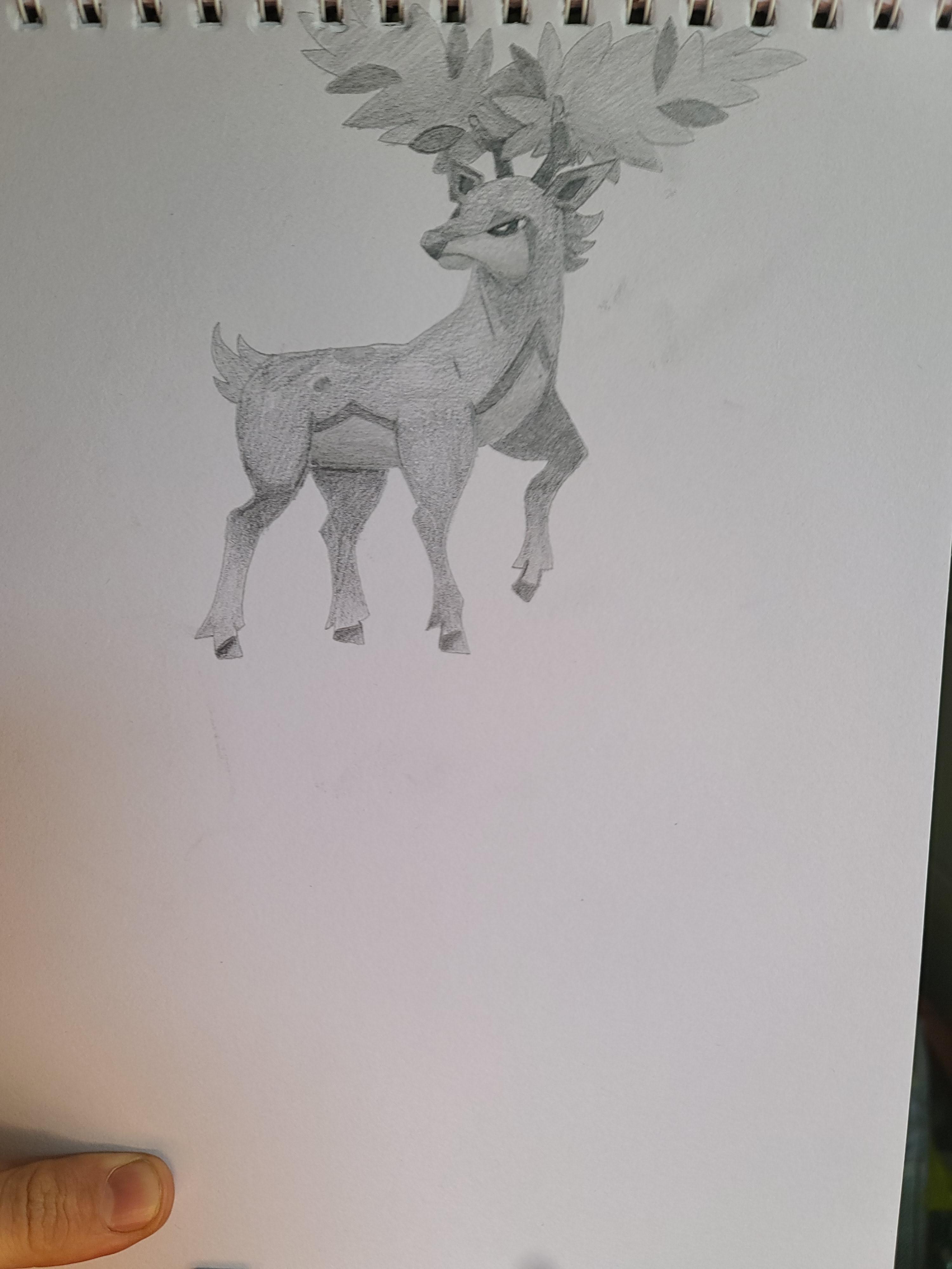 Sawsbuck Summer Form, February 3rd Sketch r/pokemon