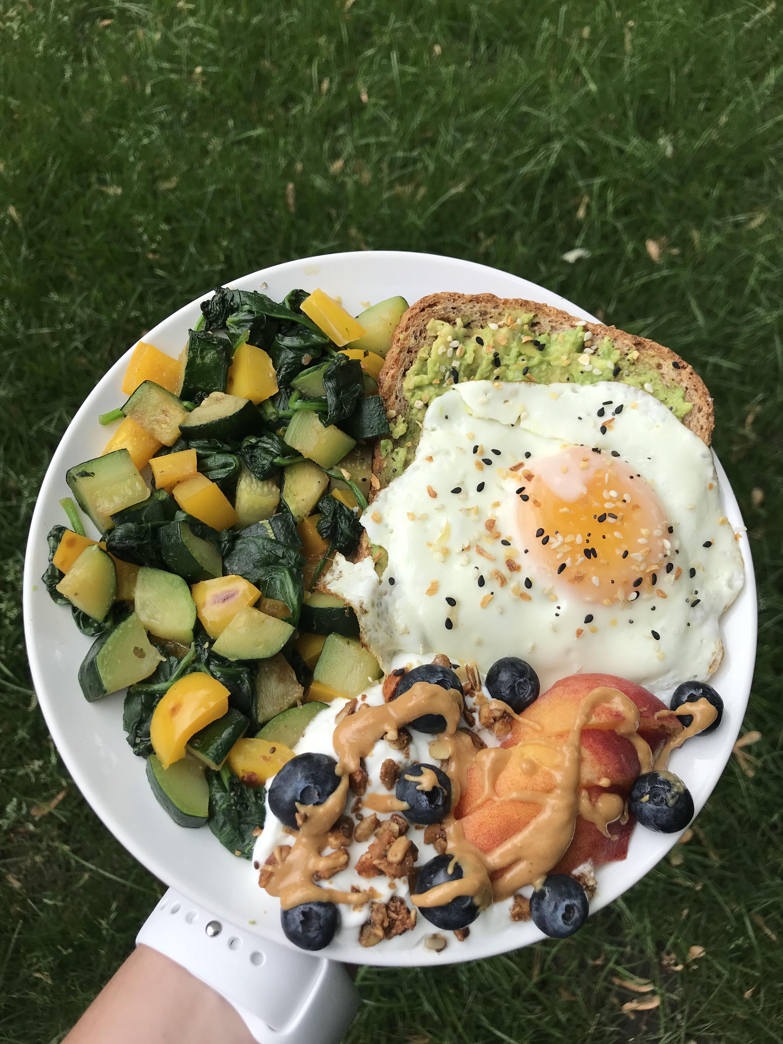 breakfast plate a little over 400 calories r/1200isplenty