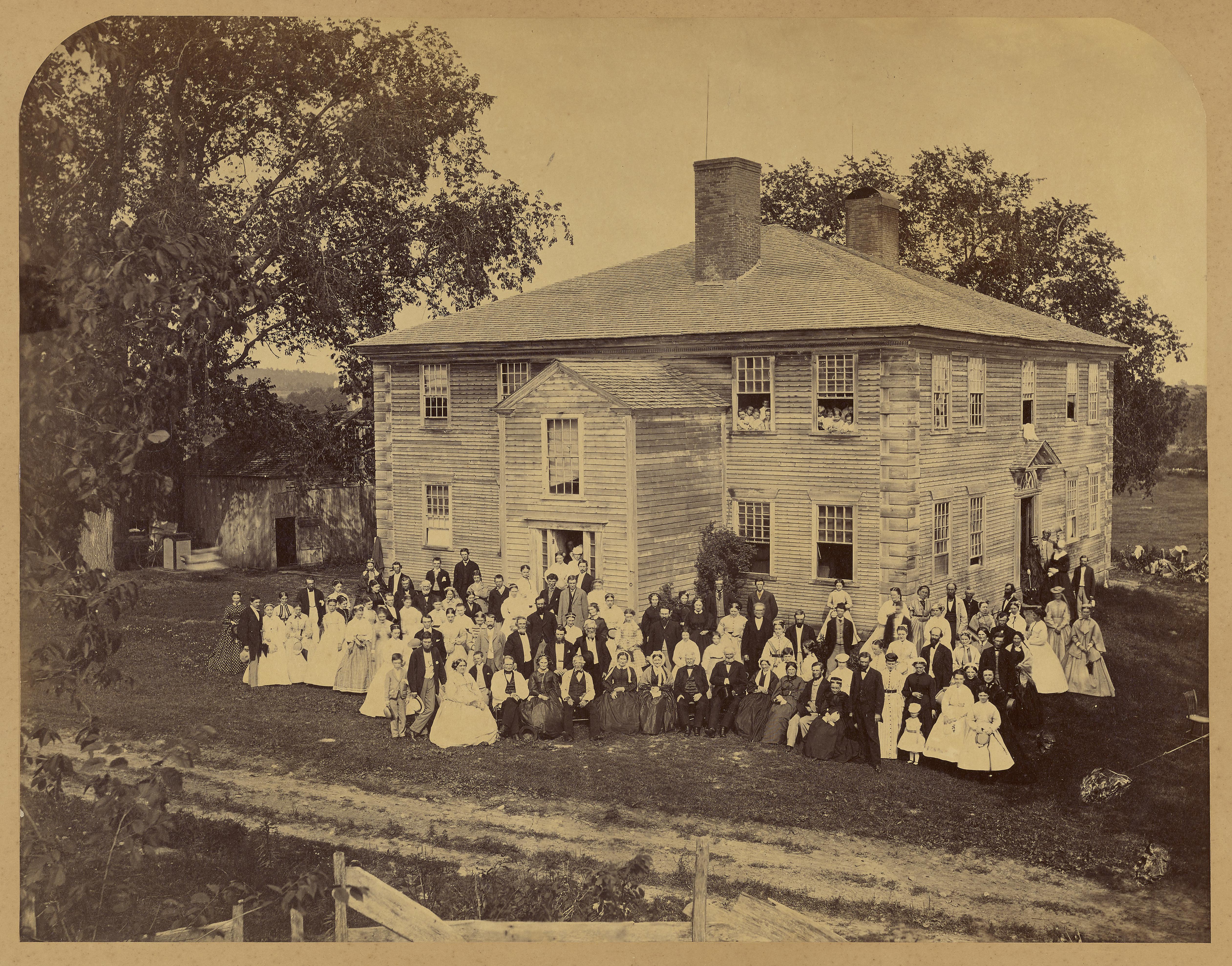 Family Reunion at Metcalf Homestead. West Wrentham, MA, USA, July 23