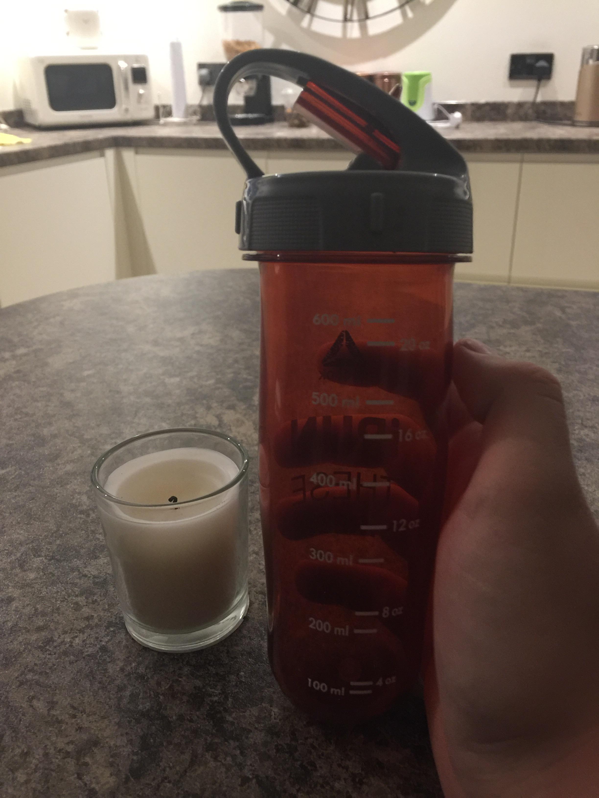 This used to be a 600ml water bottle before my dad didn’t read the “not