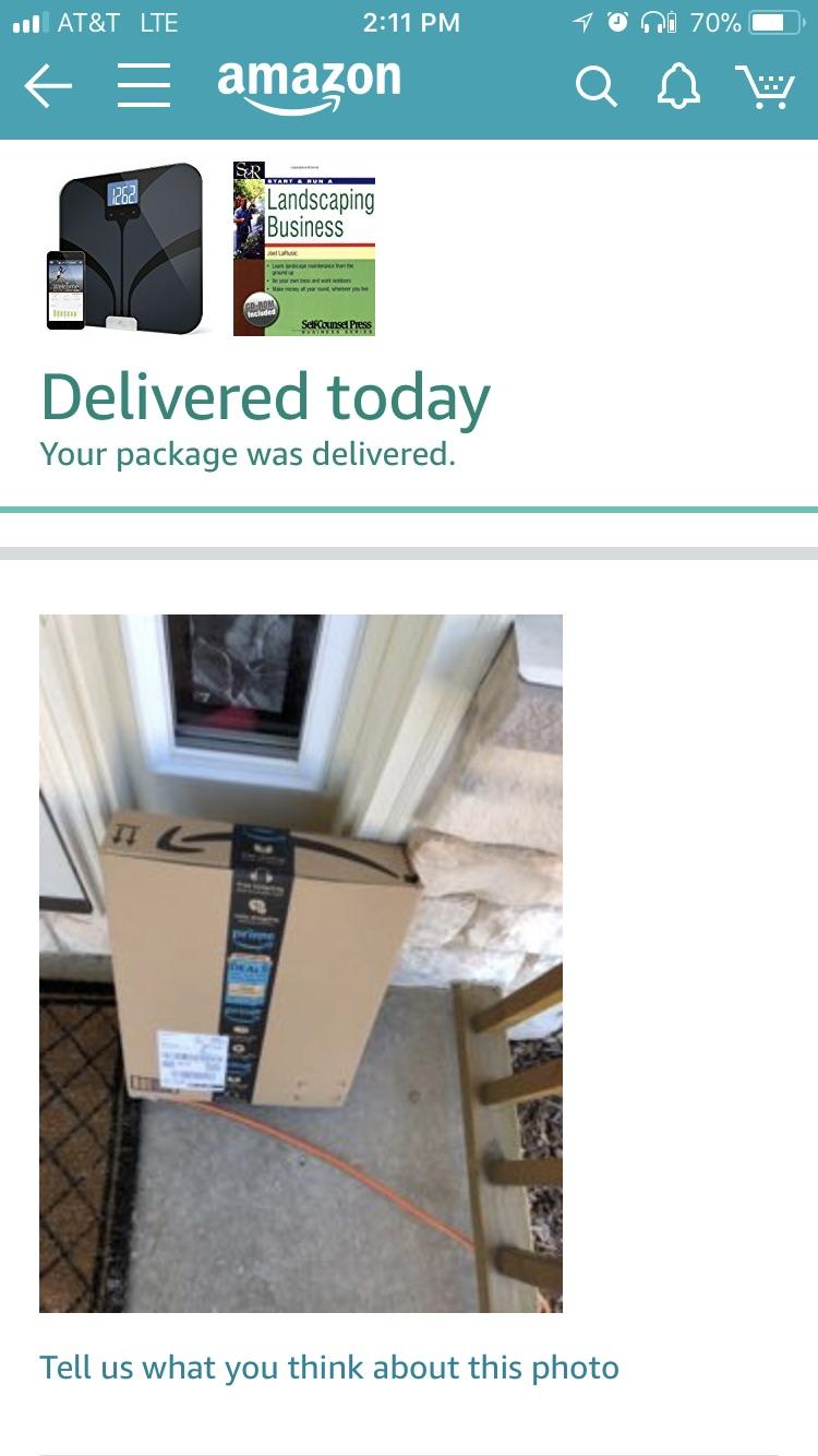 Amazon sent me a photo of my delivered package. r/mildlyinteresting