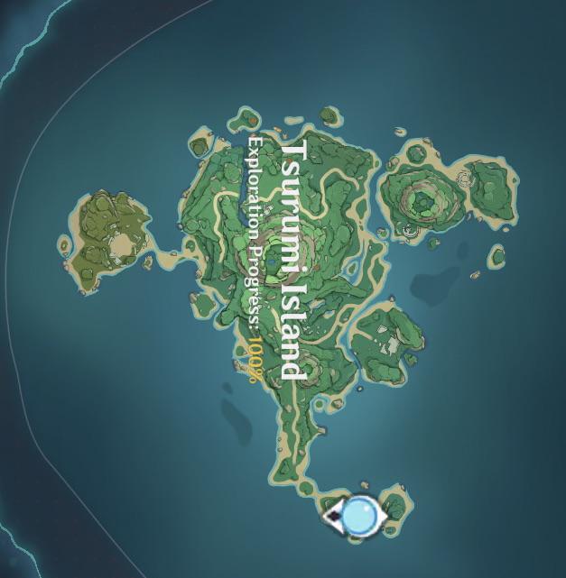 If you rotate the map of Tsurumi island by 90 degrees, it looks like