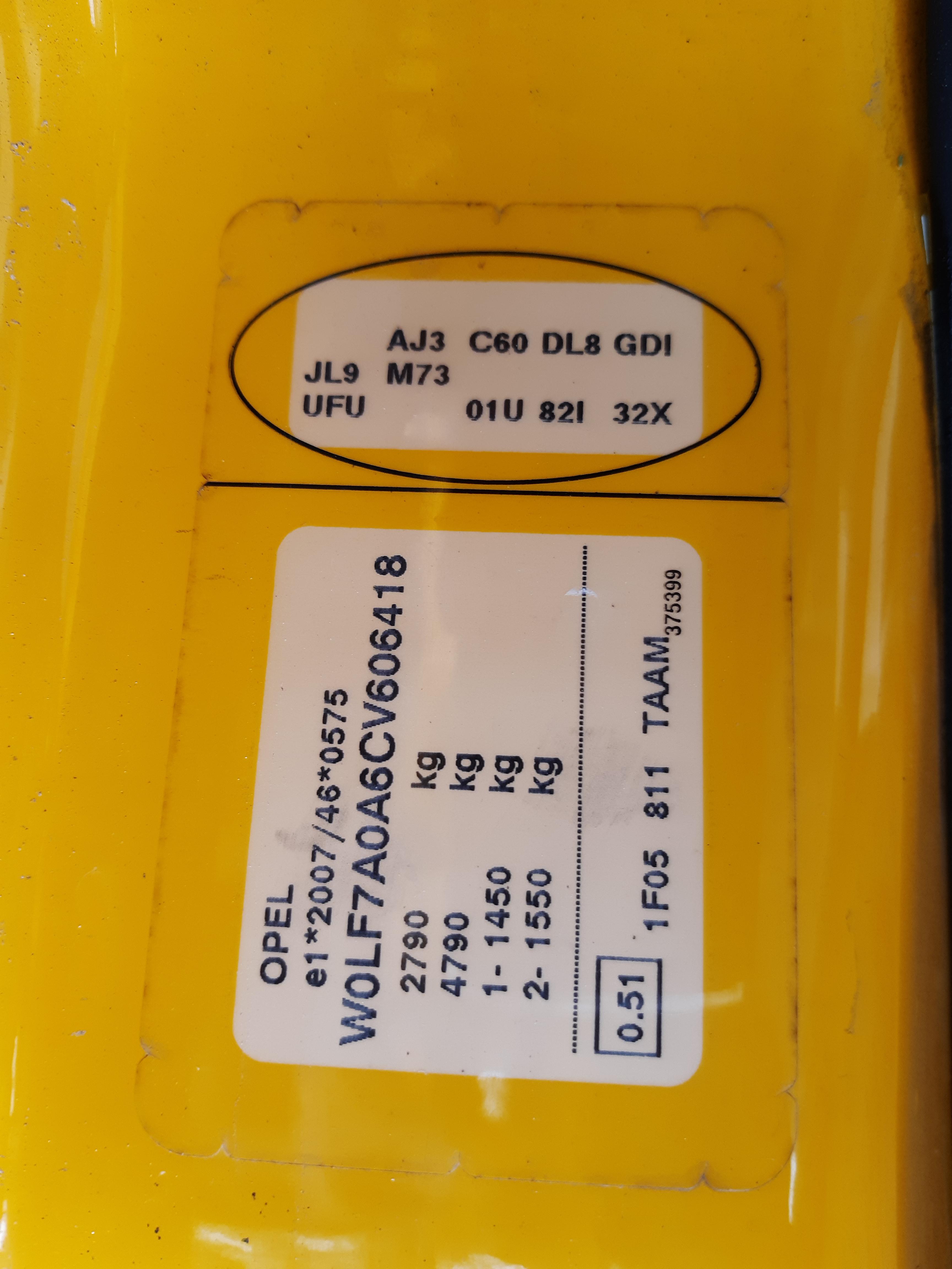 Need help with Opel Vivaro color code, plus matching Pantone color? r