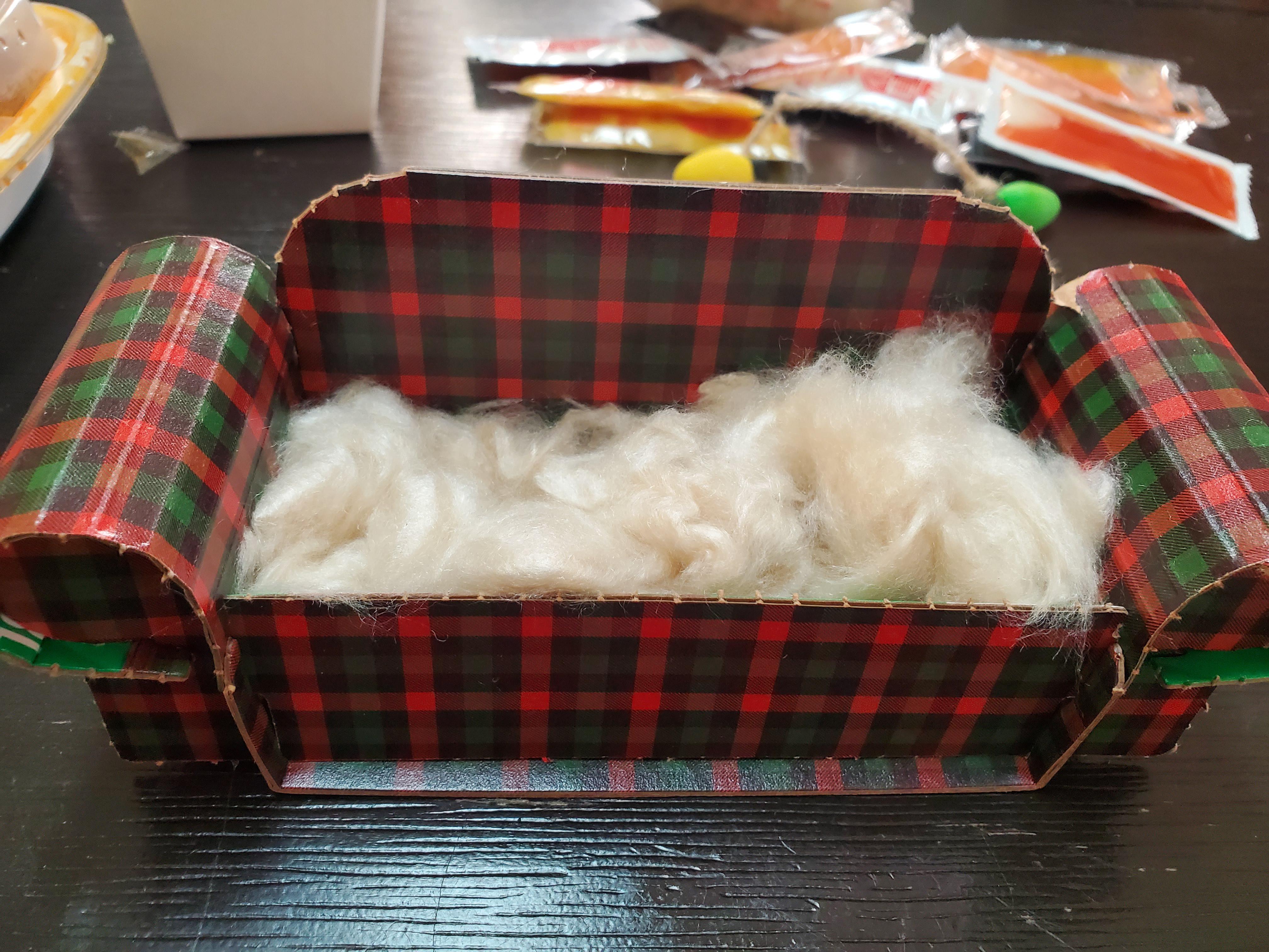 Is the soft kapok bedding for nesting okay just in this little couch