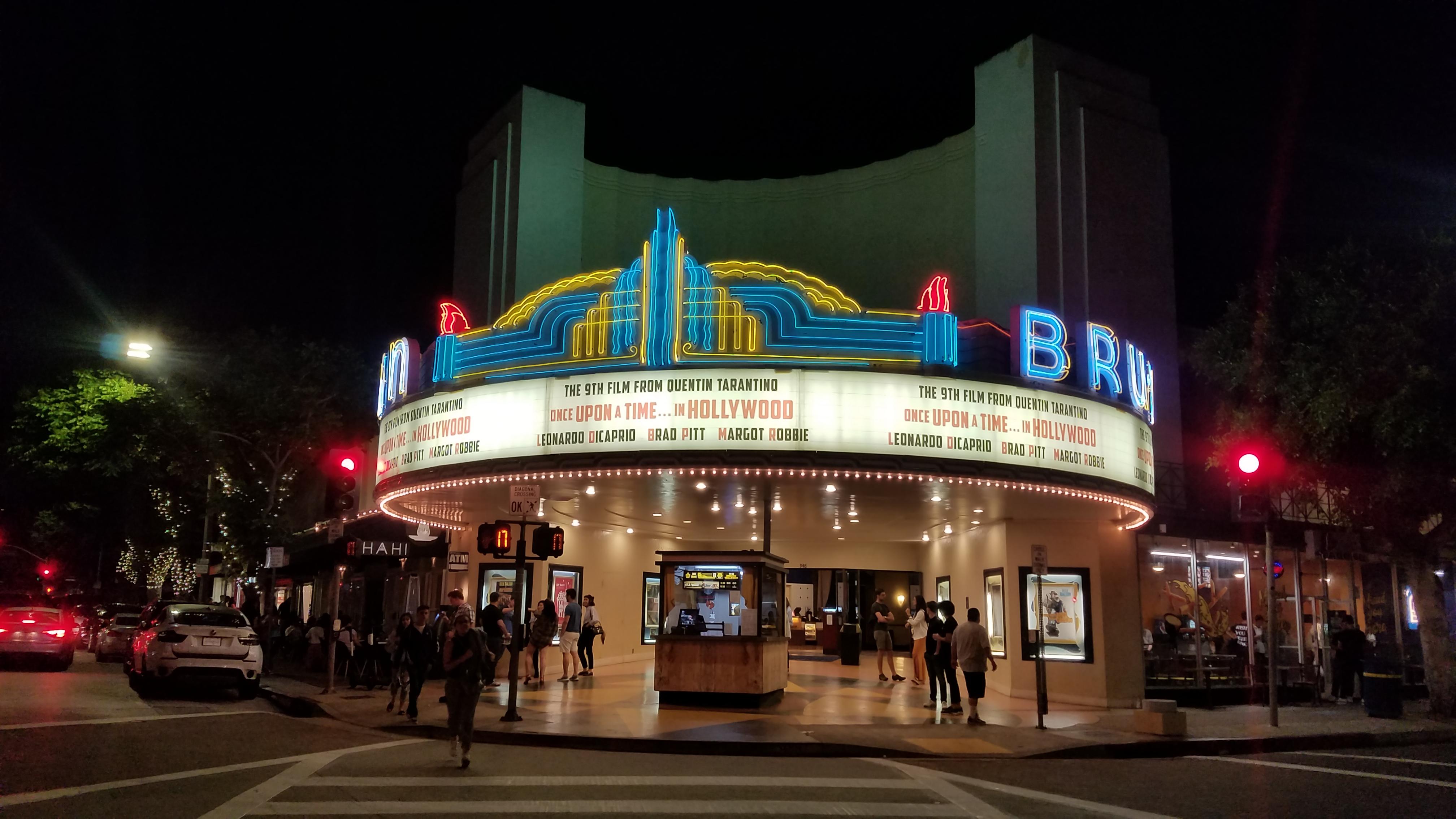 I watched Once Upon A Time In Hollywood at the Bruin Theater in