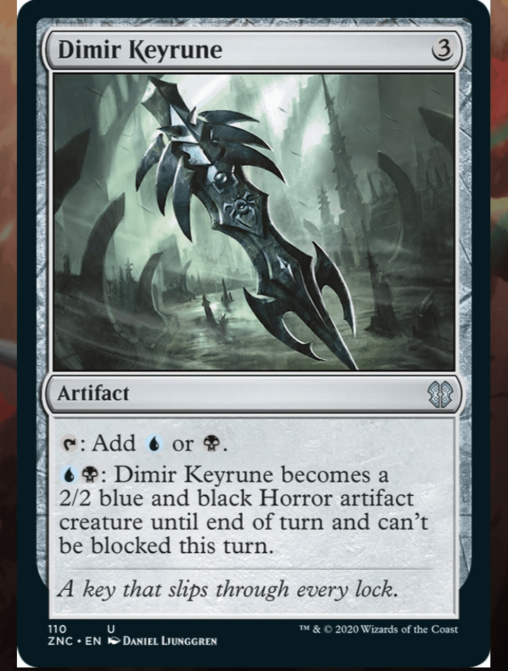When Dimir Keyrune a creature, does it have summoning sickness