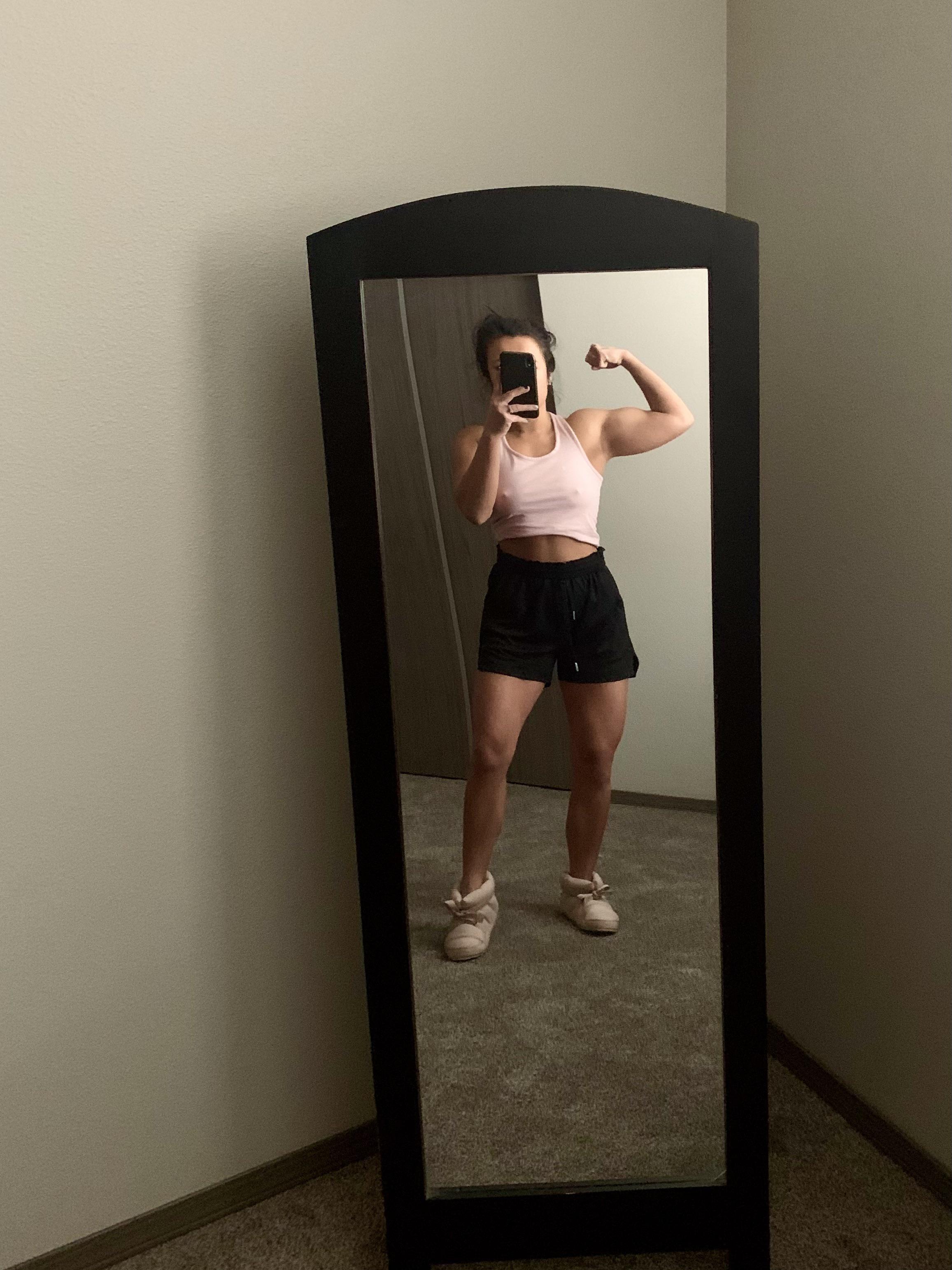 Follow me for naked workouts, naked posing, and in Aprilc im competing in my first bodybuilding