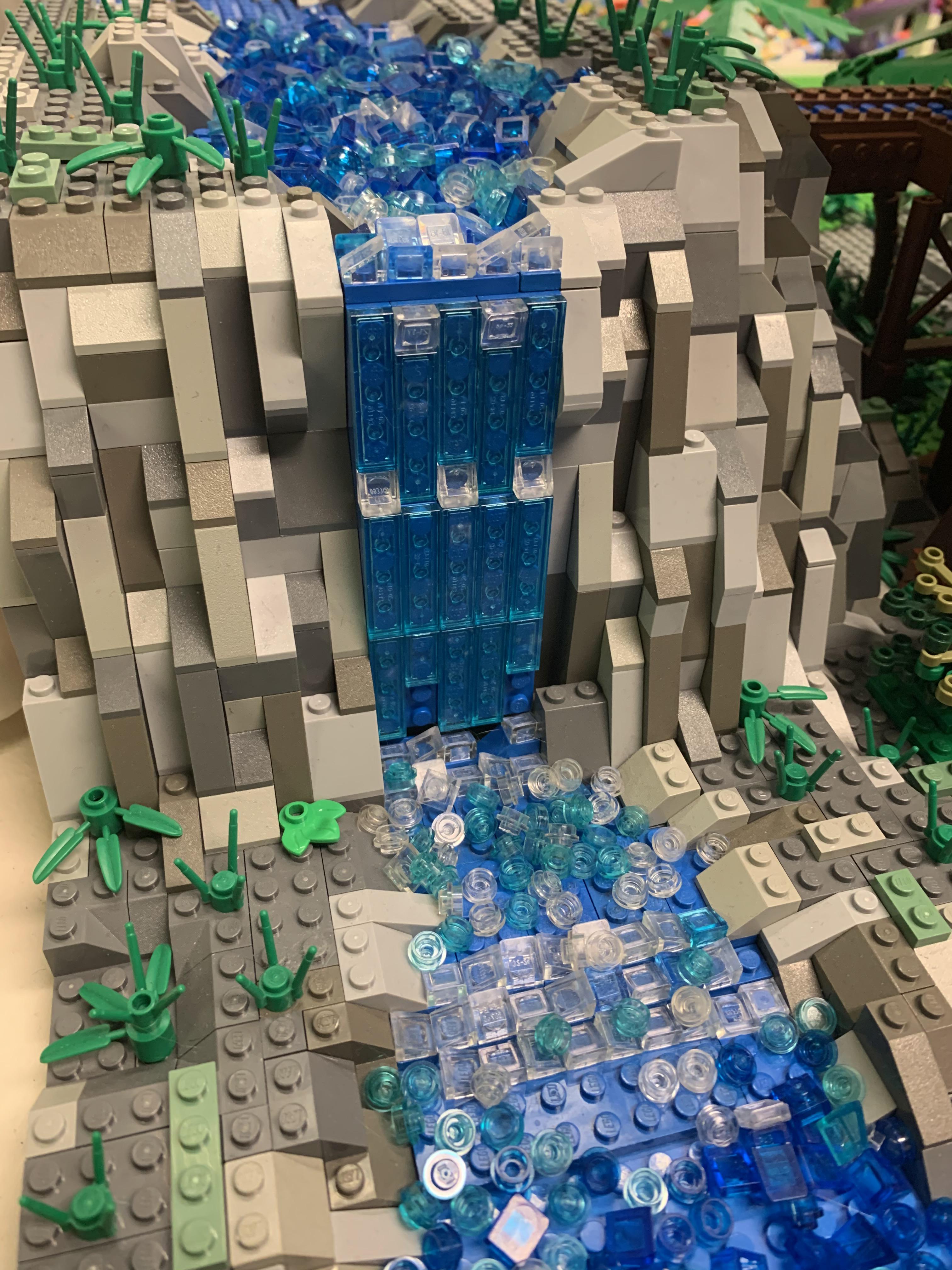 My first LEGO waterfall, how’d I do? r/lego