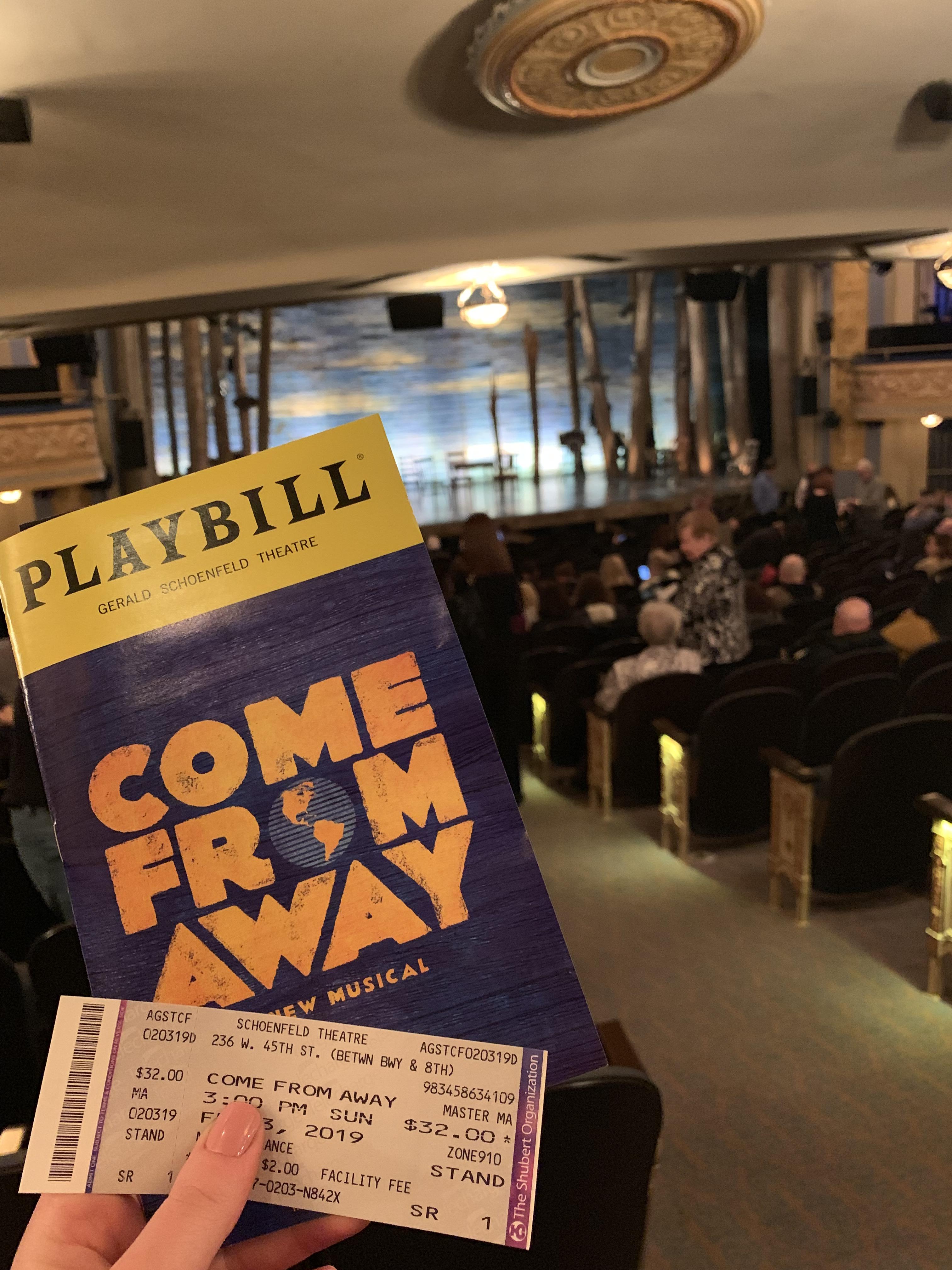 Shout out to Come From Away for having an incredible standing room view