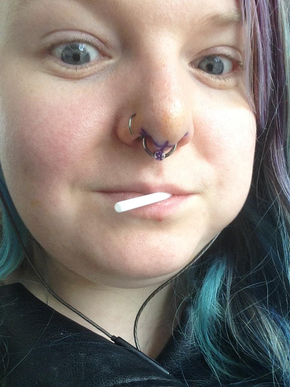 After wanting it half my life, I finally got my septum pierced today