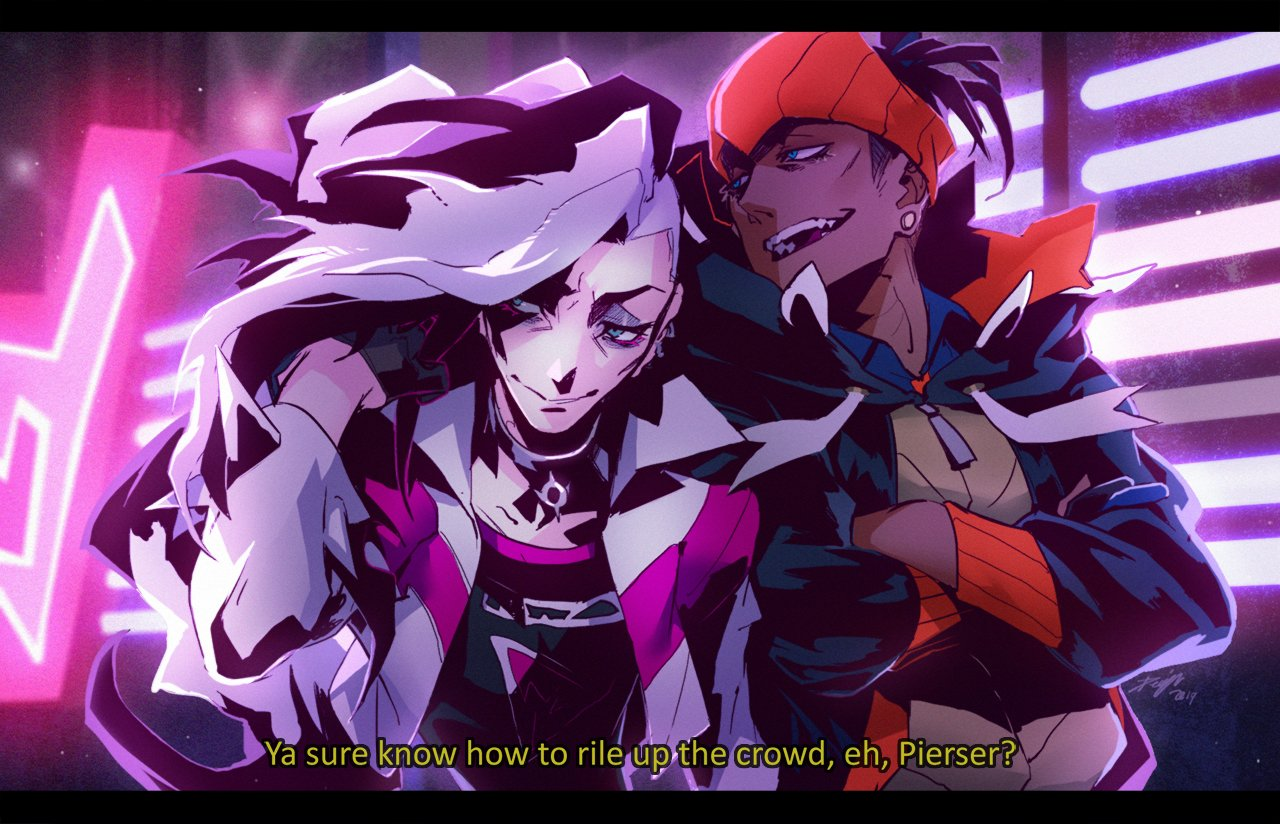 Raihan and Piers in 90s style PokemonSwordAndShield