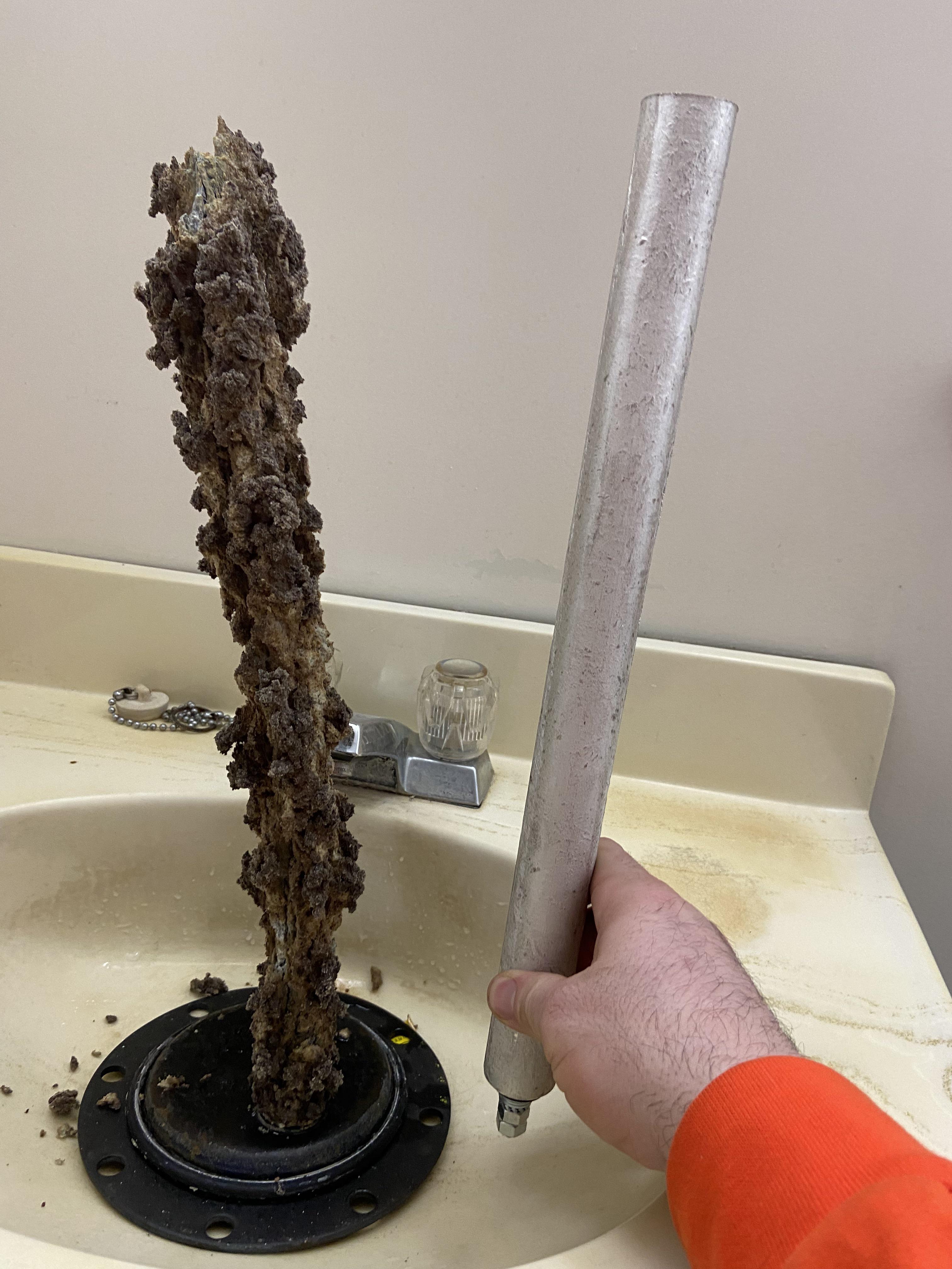 Anode rod from hot water tank (new one for context) r