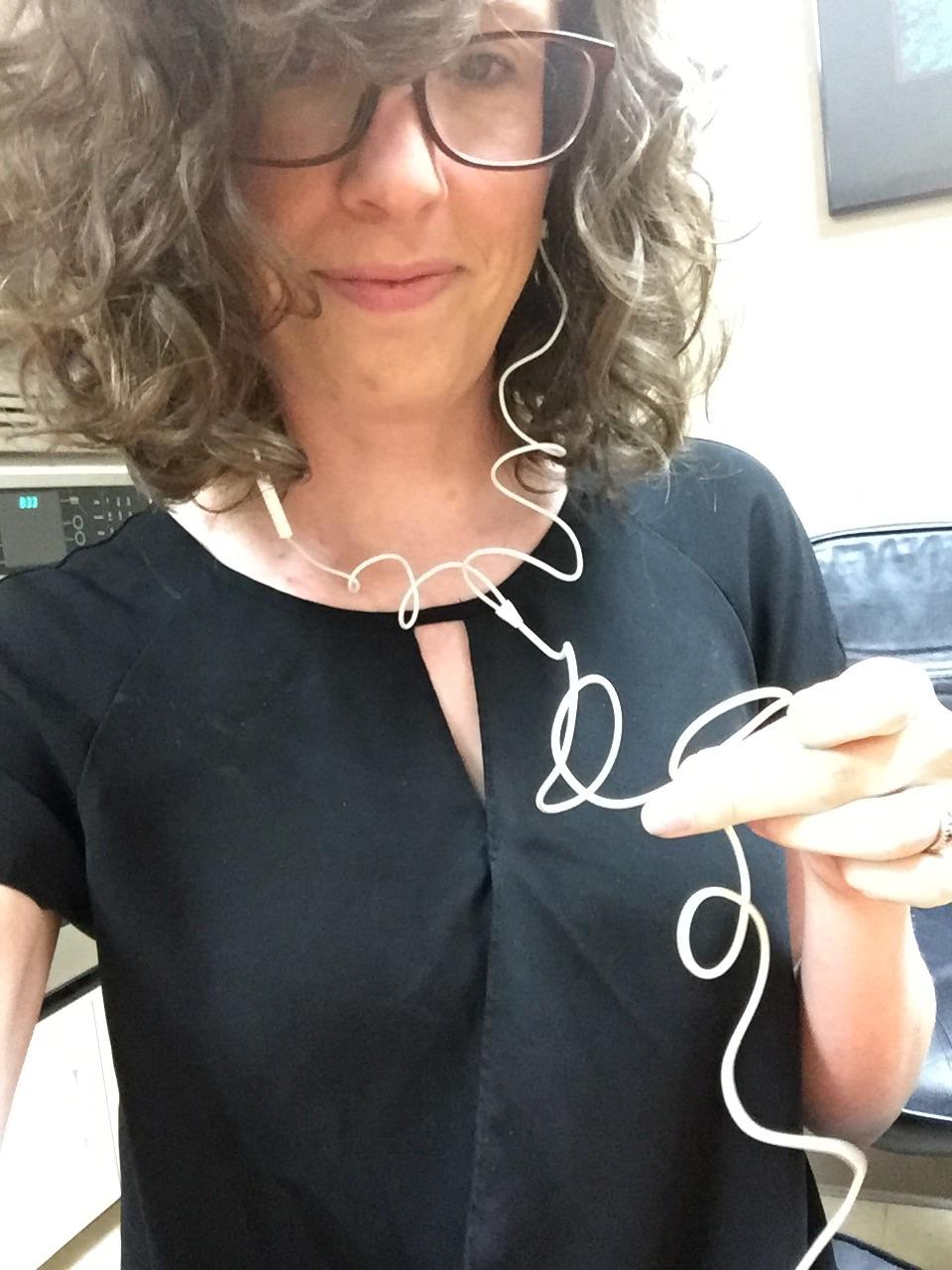 When the curl game is so strong the headphones want in on it too r