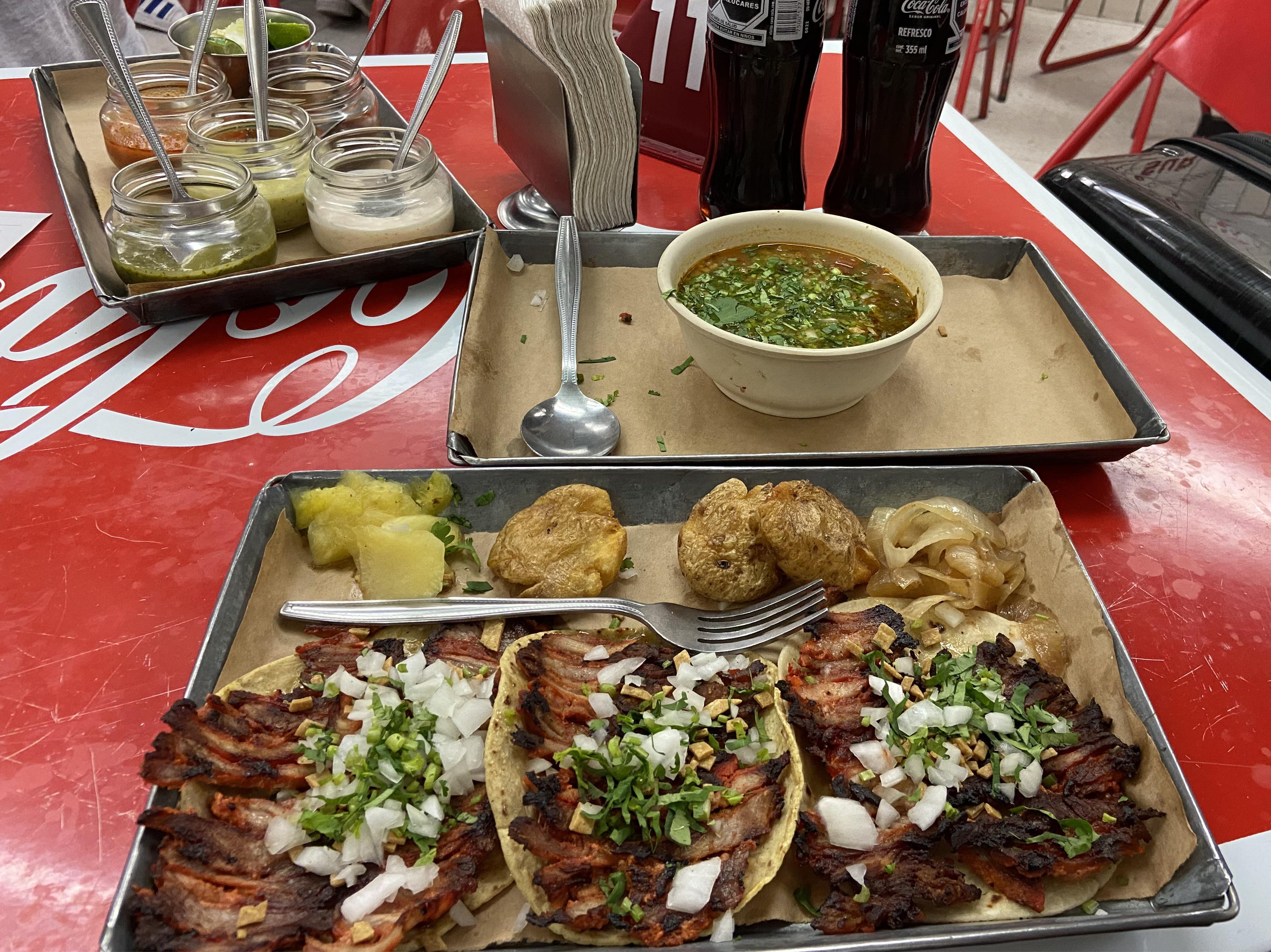 Tacos Al Pastor (or de Trompo) from Taqueria Orinoco in CDMX r/tacos