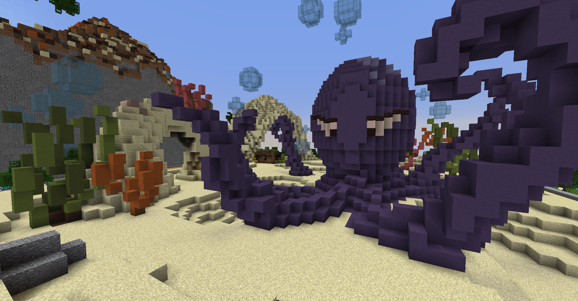 I tried to build an octopus in Minecraft and that's what happened. r