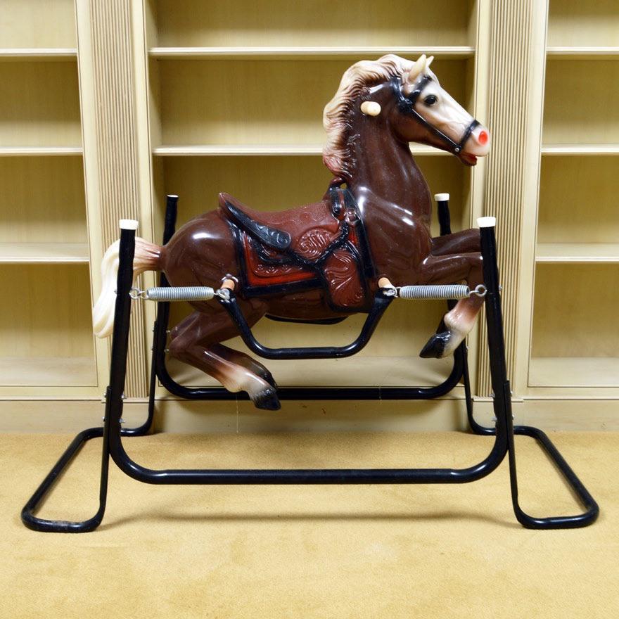 These fairly creepy spring rocking horse things... I had one in the