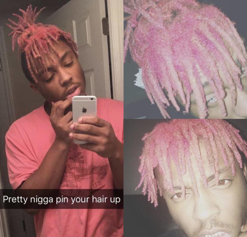 Juice with pink dreads. Pics taken from his twitter years ago. r