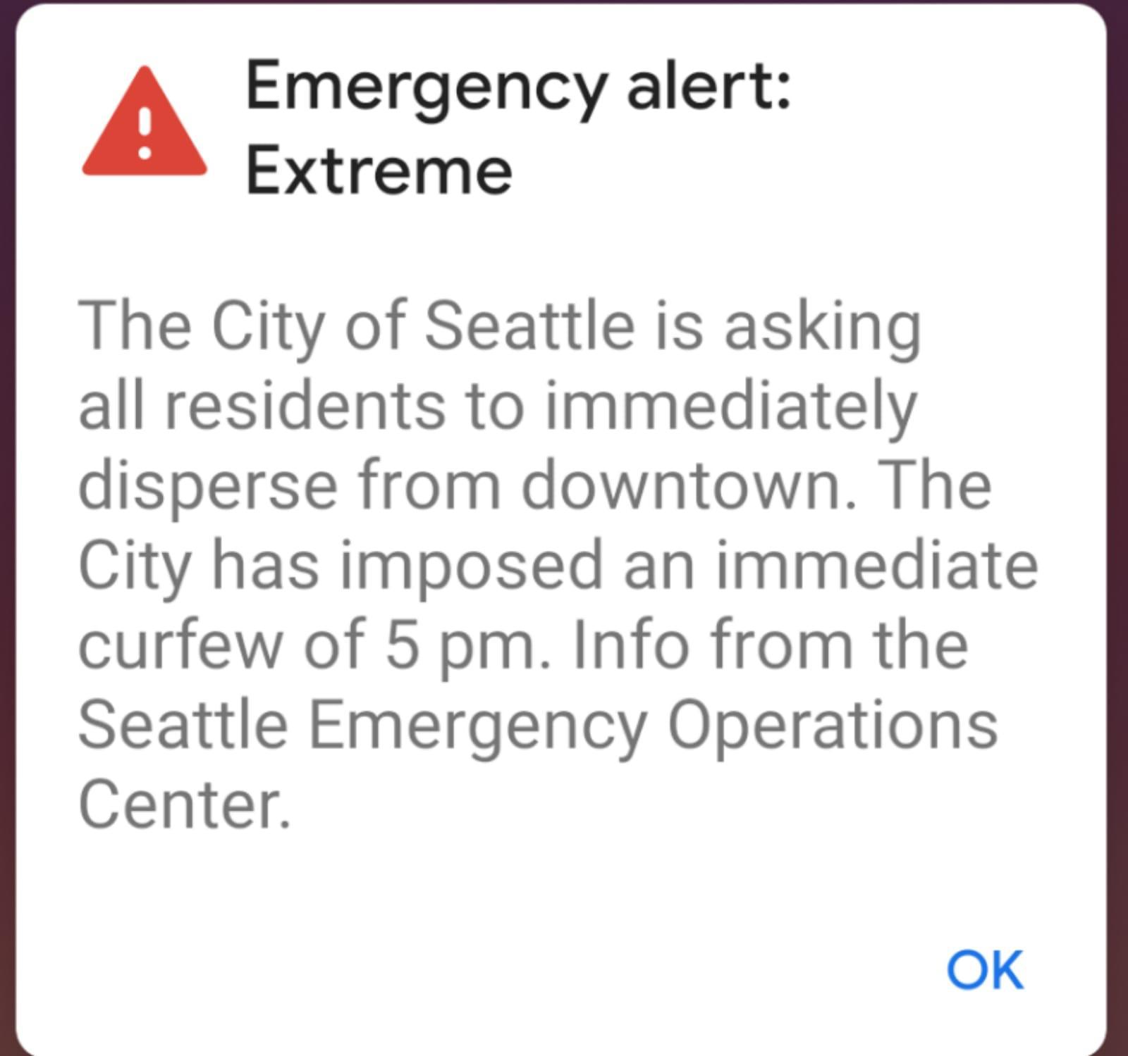 Seattle under curfew from 5pm5am r/Washington