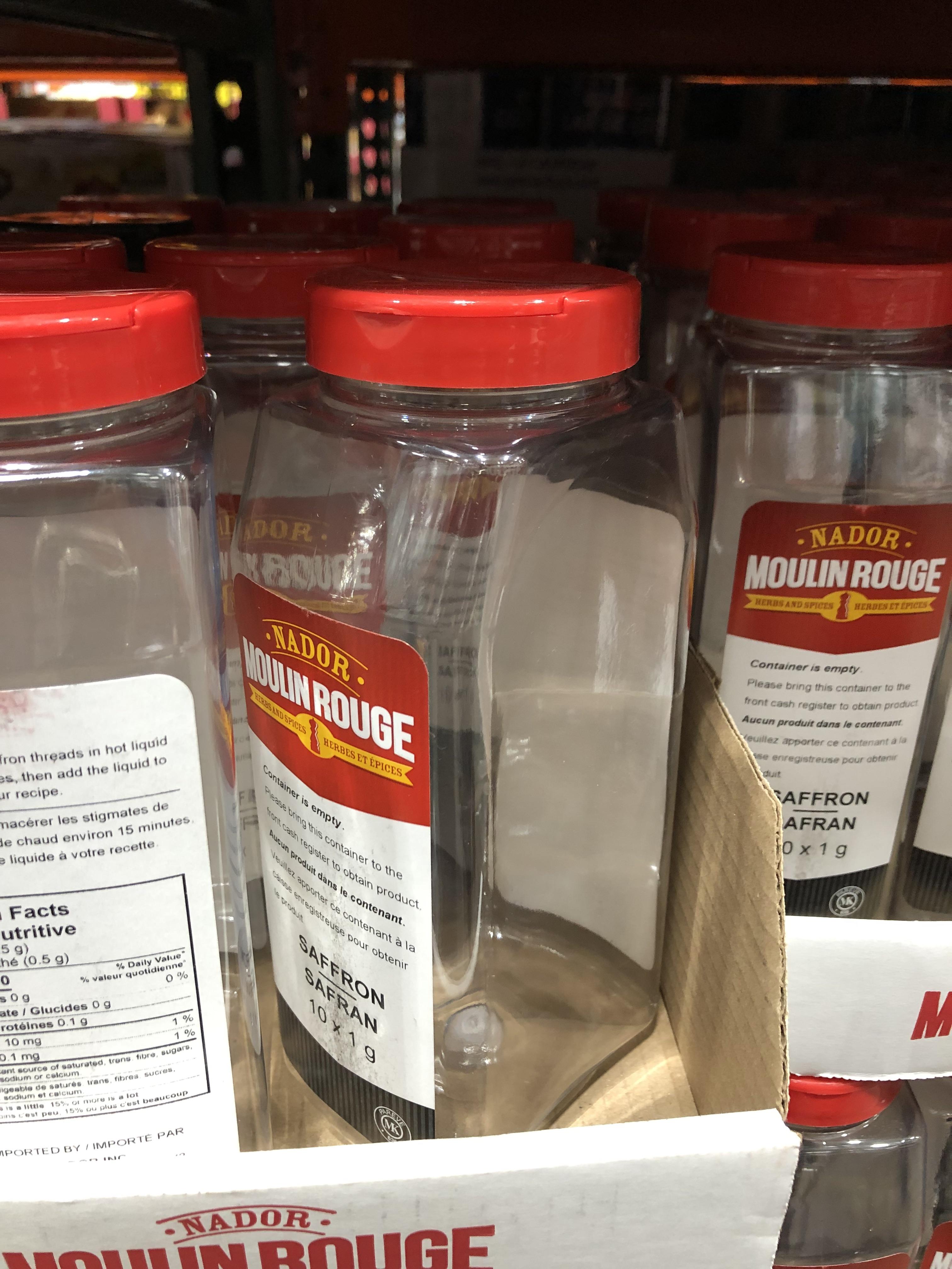 Costco selling saffron in empty containers r/mildlyinteresting
