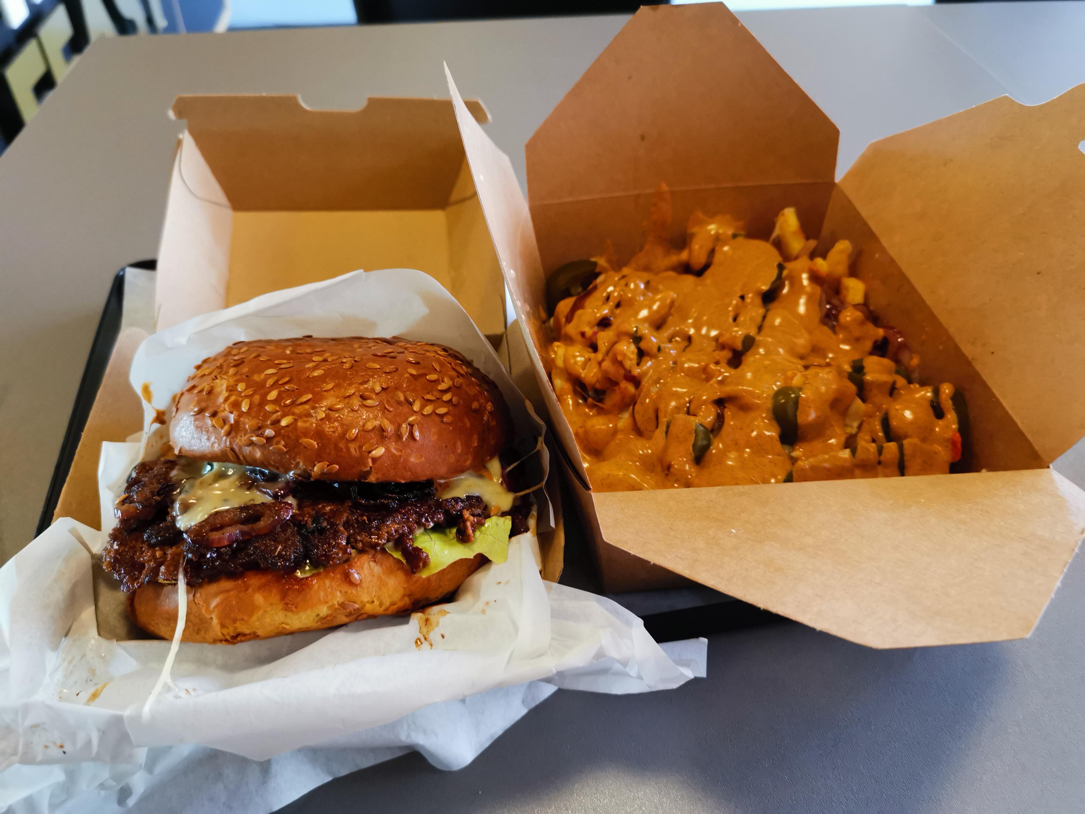 [I ate] Double smash burger with slow cooked chilli onions and
