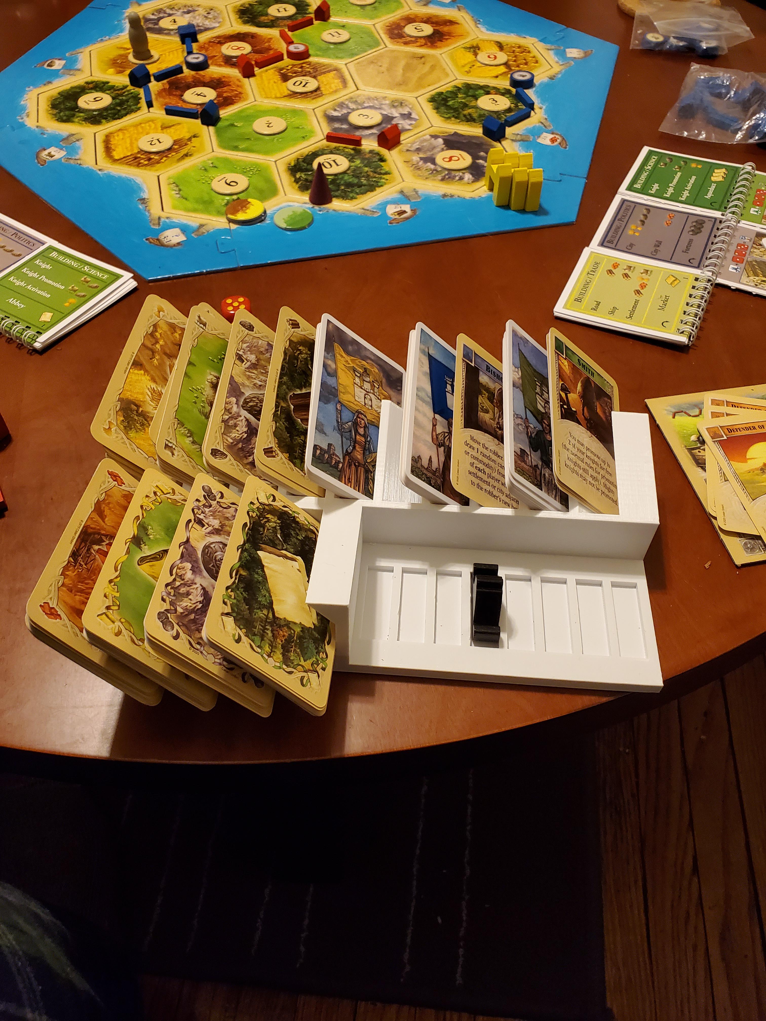 Catan C&K card holder with barbarian tracker functionalprint