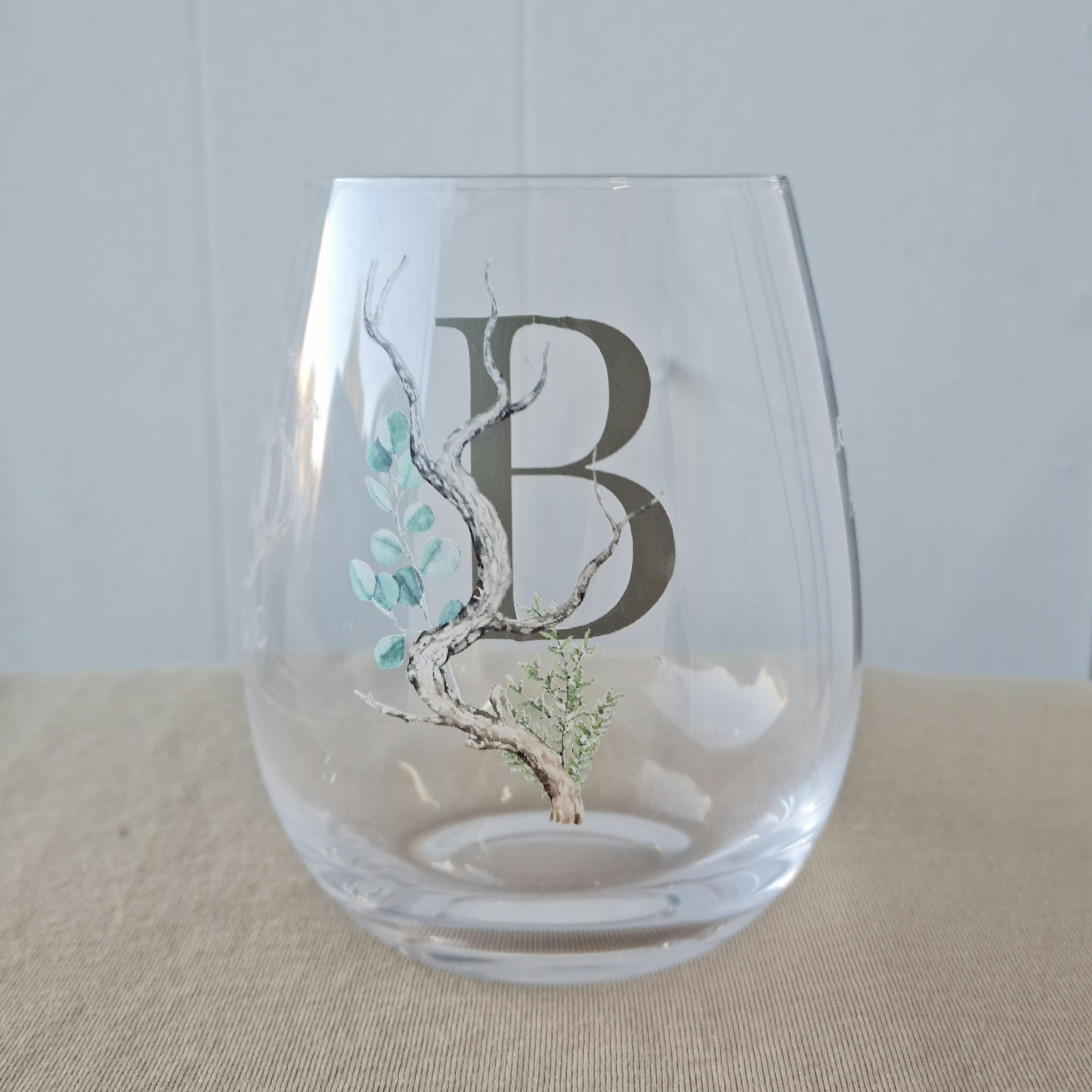 Used the mini press to heat transfer a digital print on this wine glass