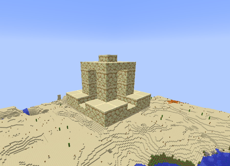 I made a 16x Desert Pyramid in Survival Minecraft