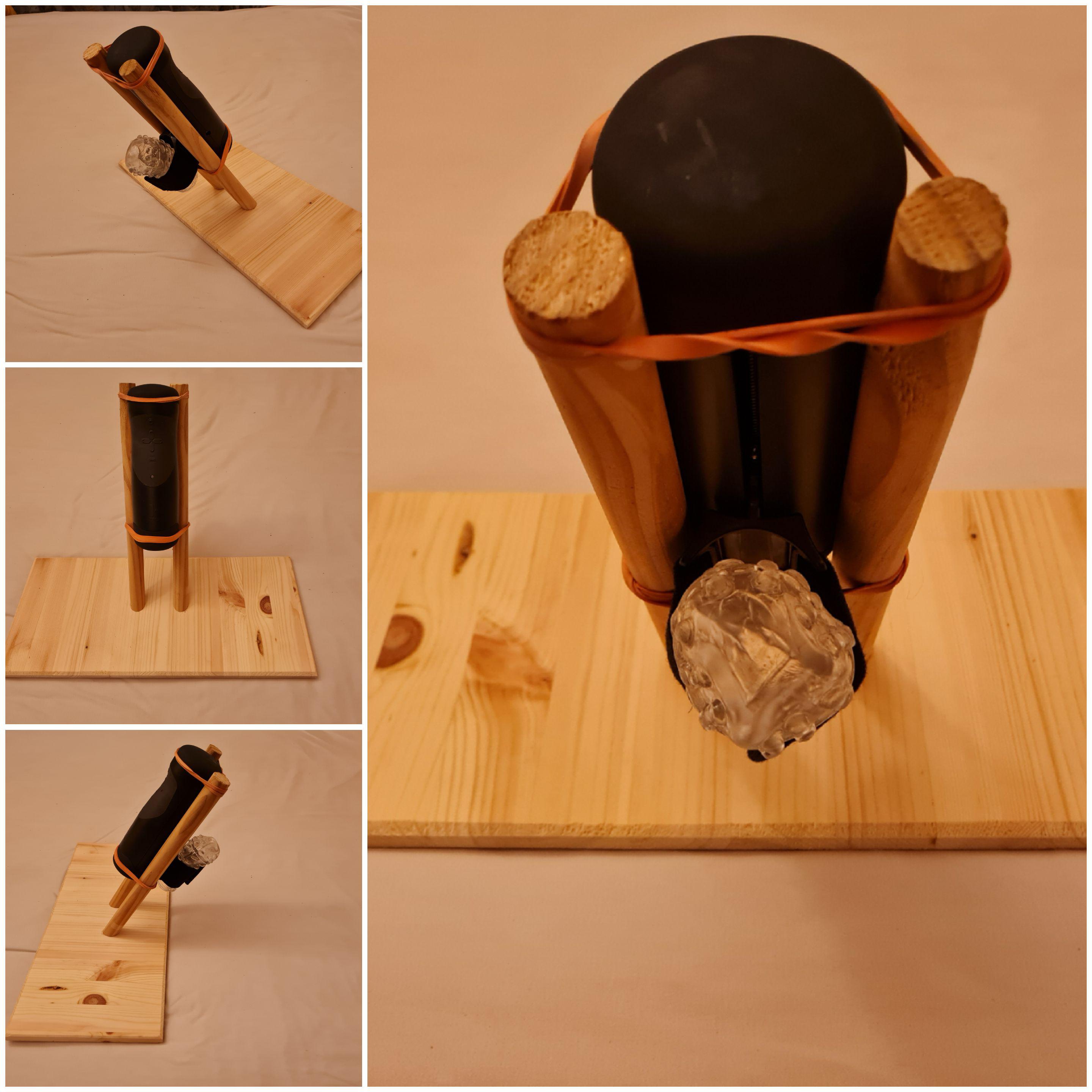 Get your hands free! Simple Handy holder, all you need: 1 board, 1