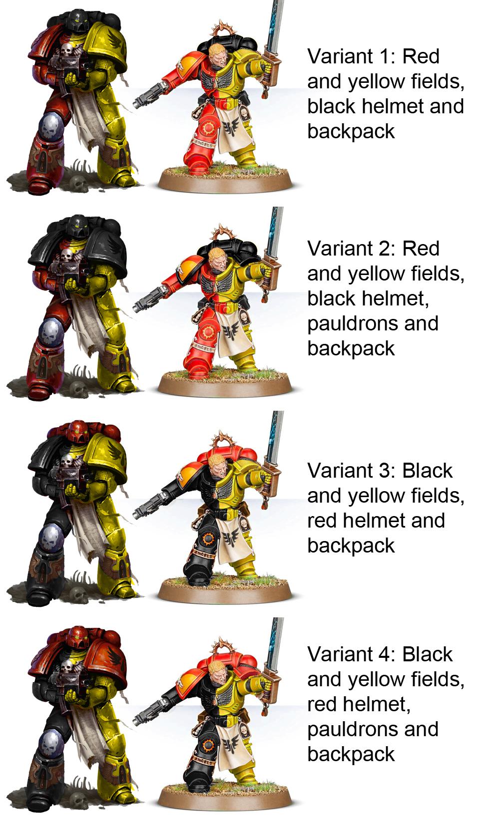 Figuring out a color scheme for my Blood Angels successor chapter