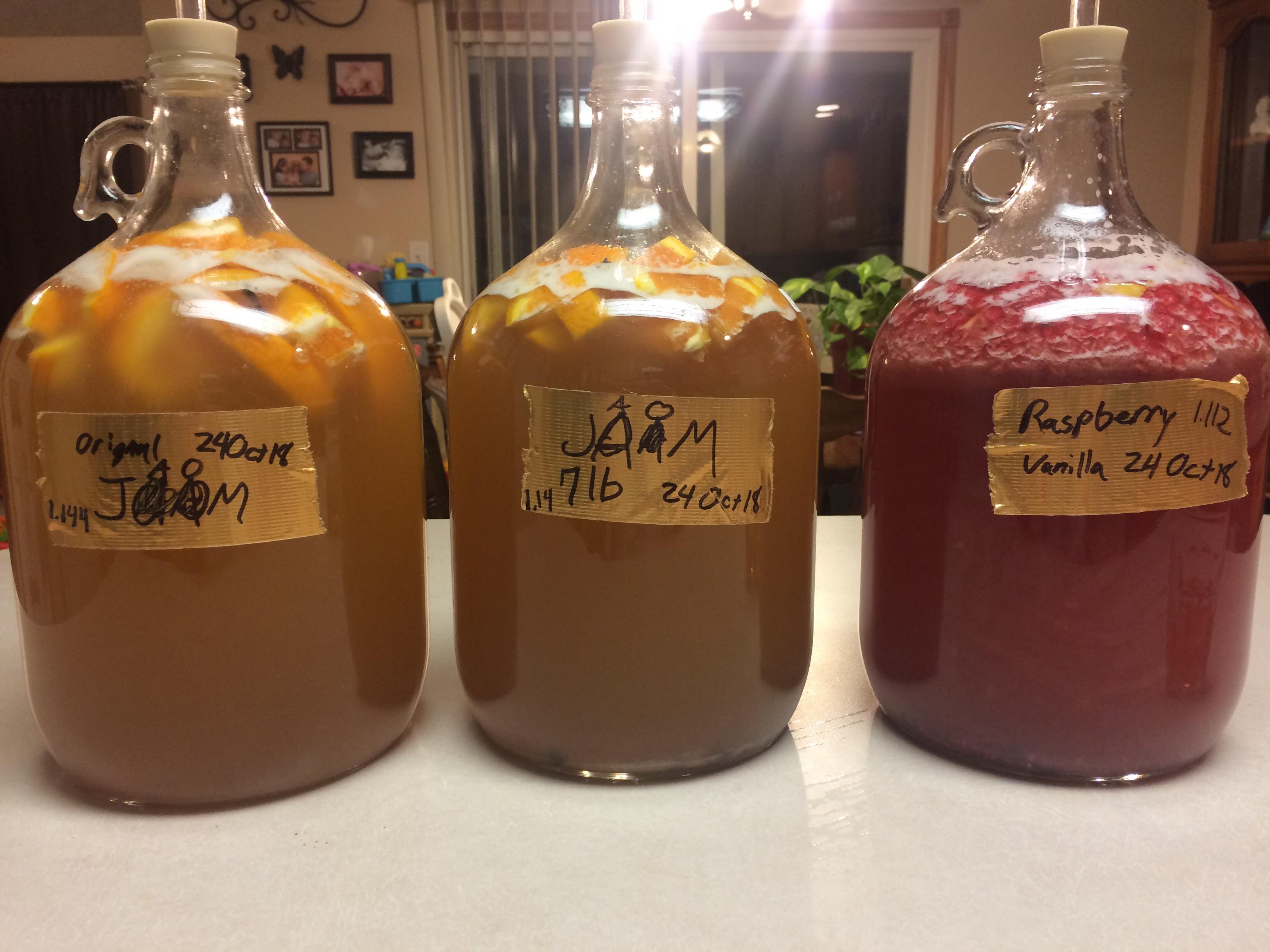 Jaom and homemade raspberry recipe r/mead