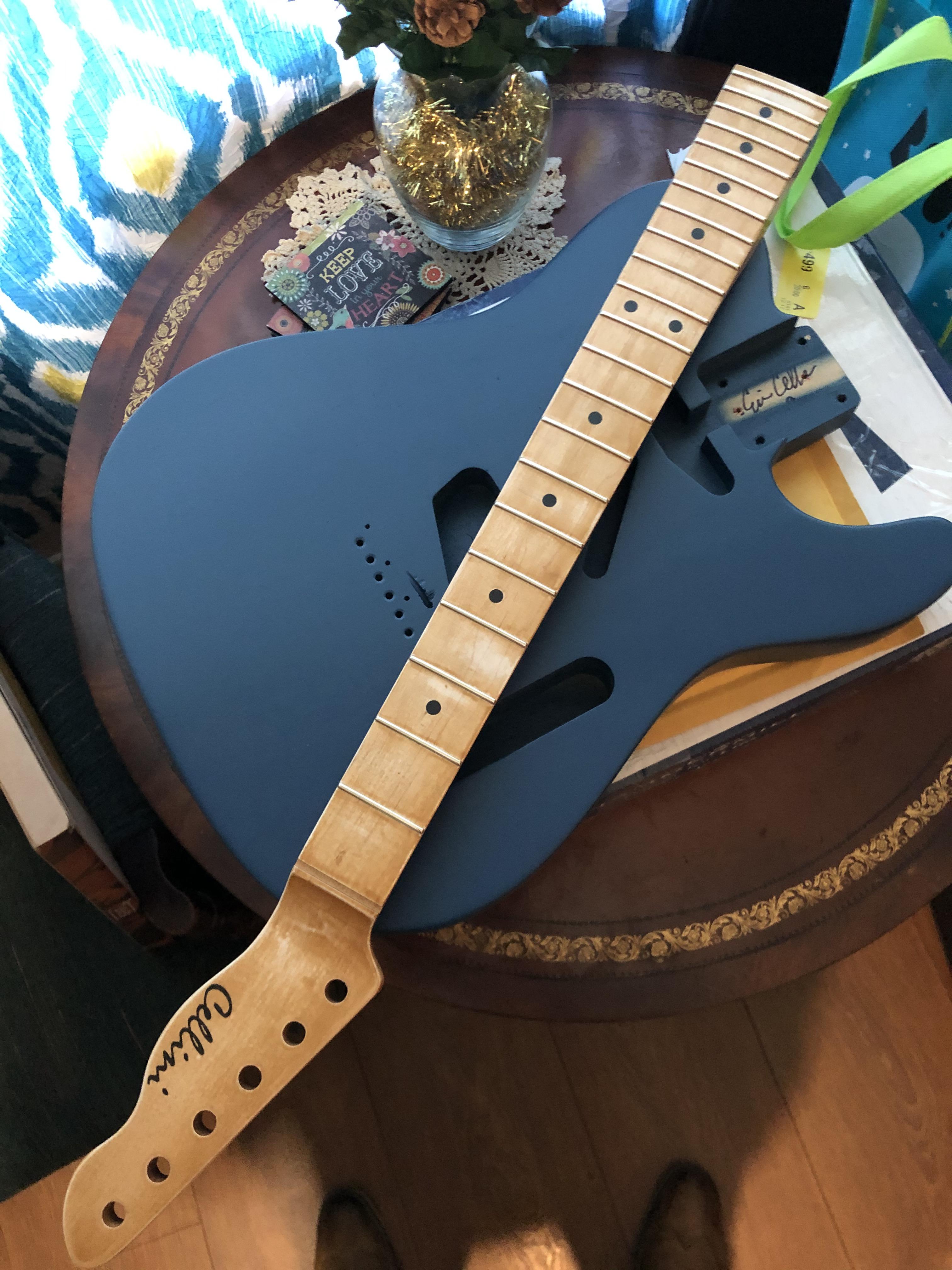 This one is just waiting on the pickups to come in (rattle can body and