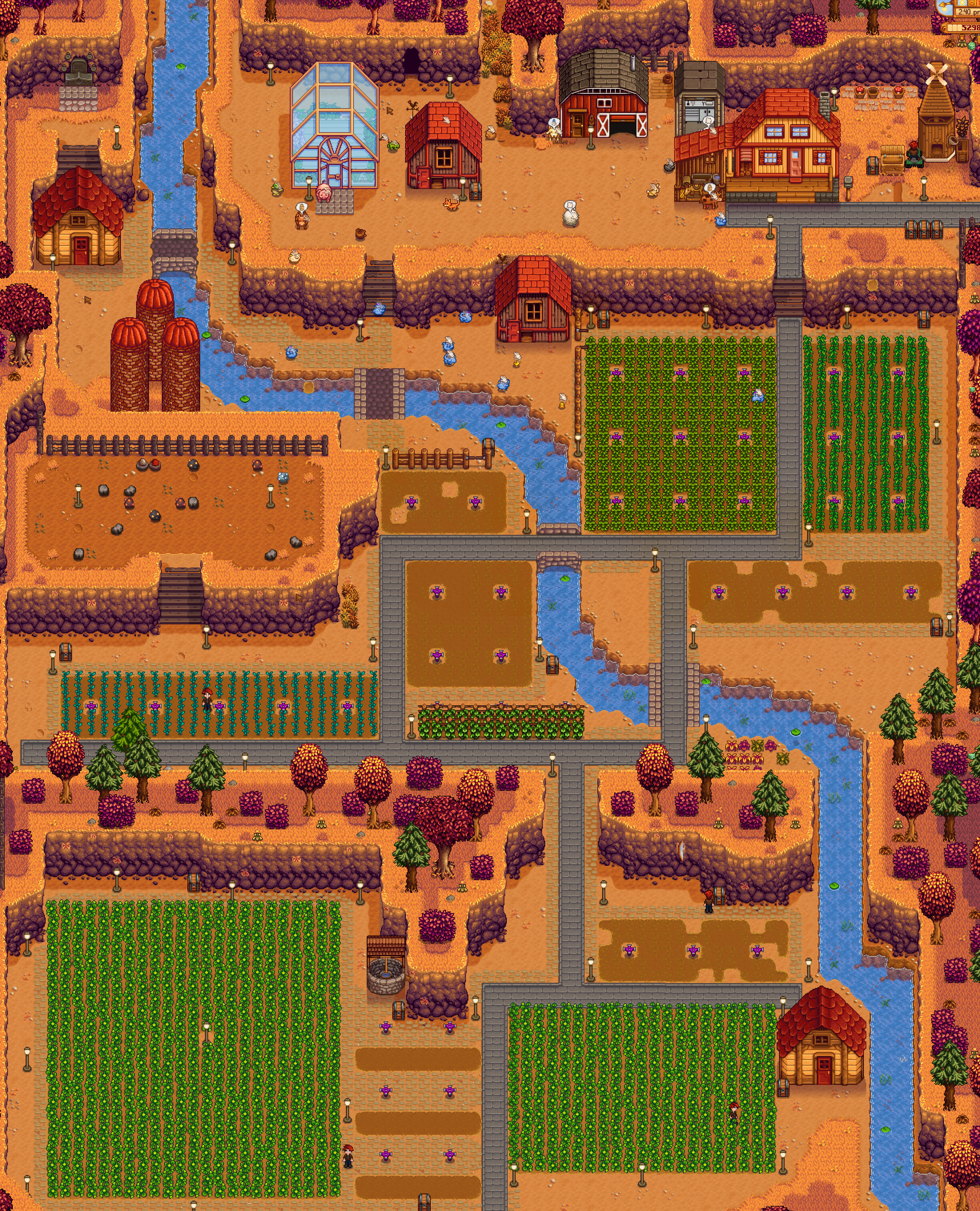 Hilltop farm stardew valley layout