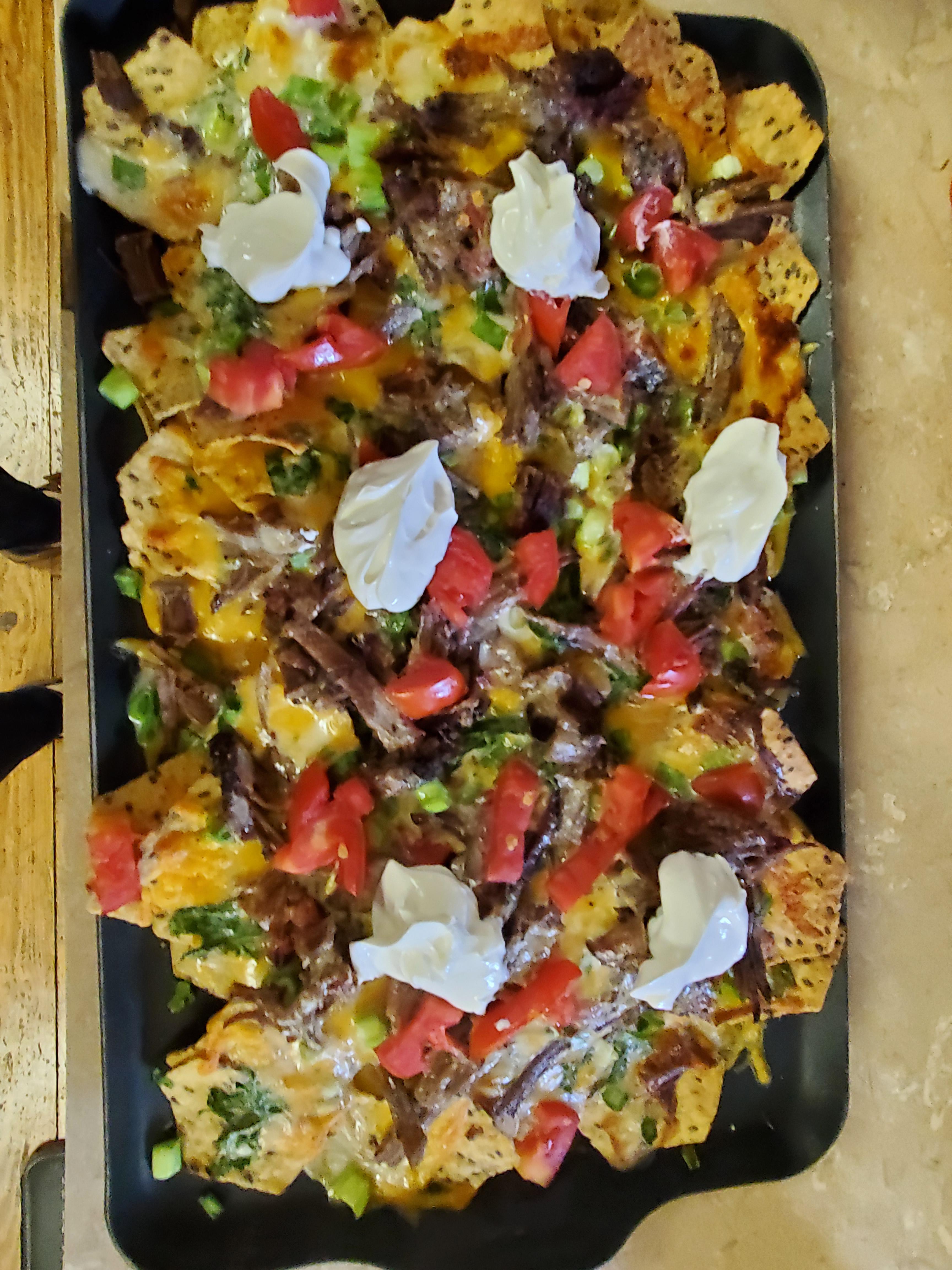 leftover brisket nachos. r/BBQ