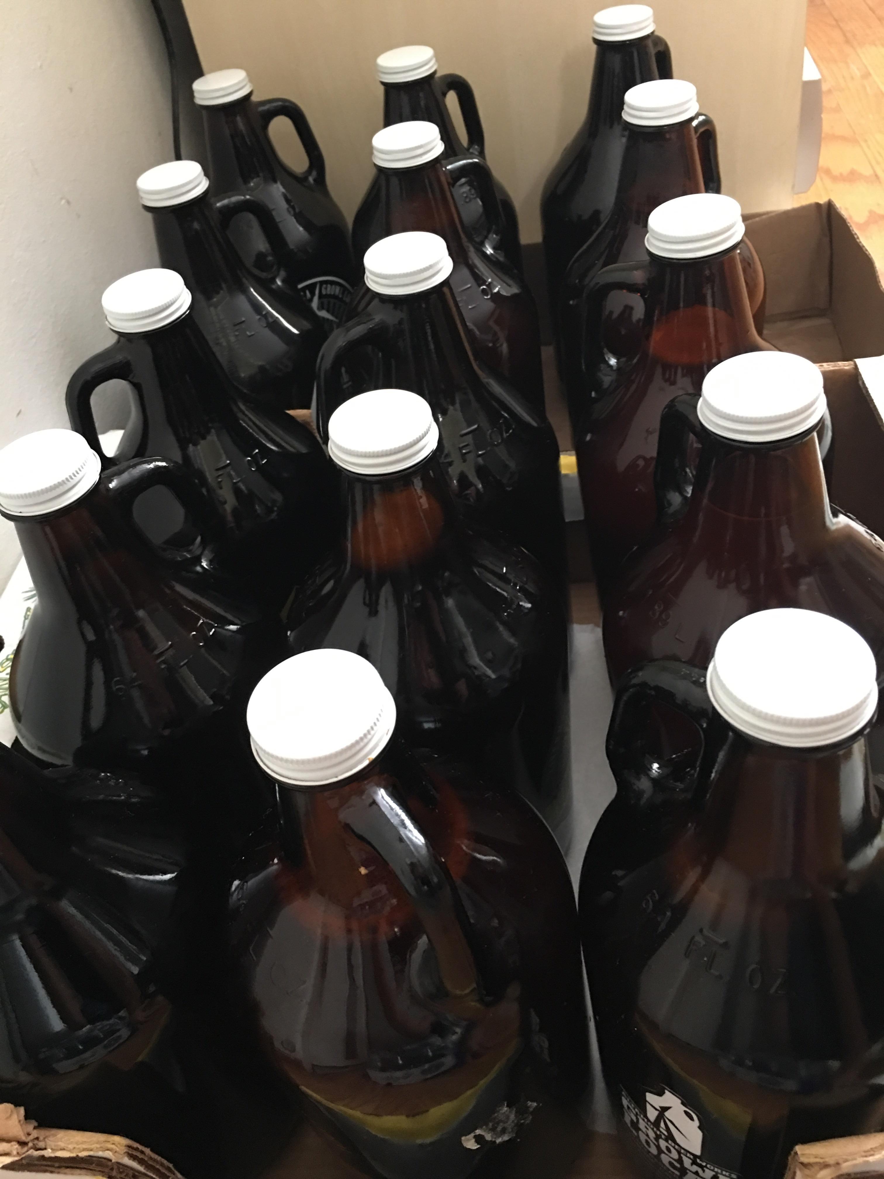 15 sixtyfour ounce growlers of lemon ginger echinacea kombucha set to