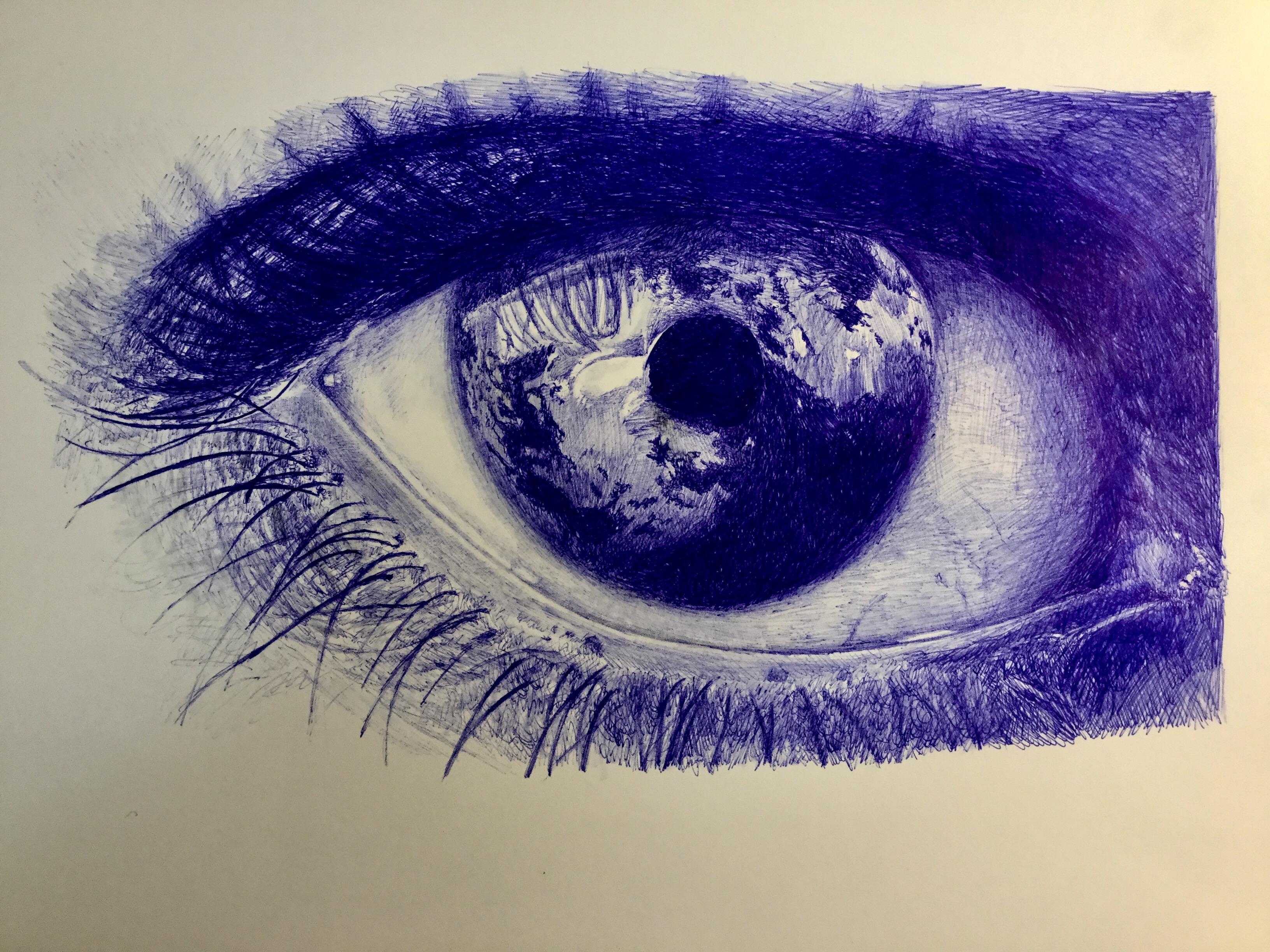 Ballpoint pen eye practice r/drawing