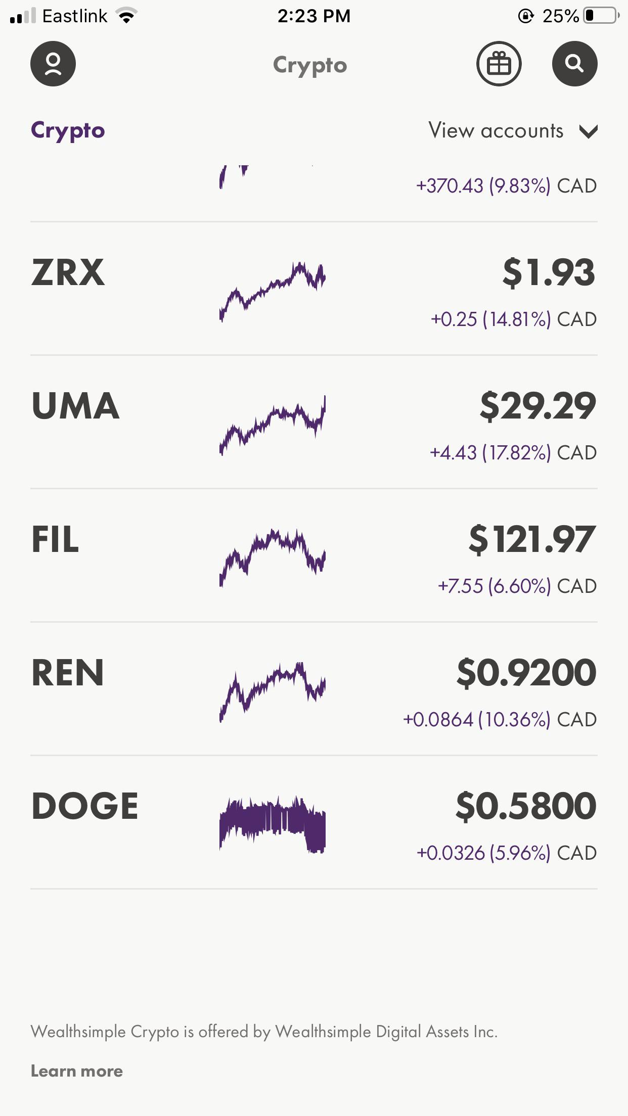 New crypto’s added to Wealthsimple, including DOGE! Didn’t expect to