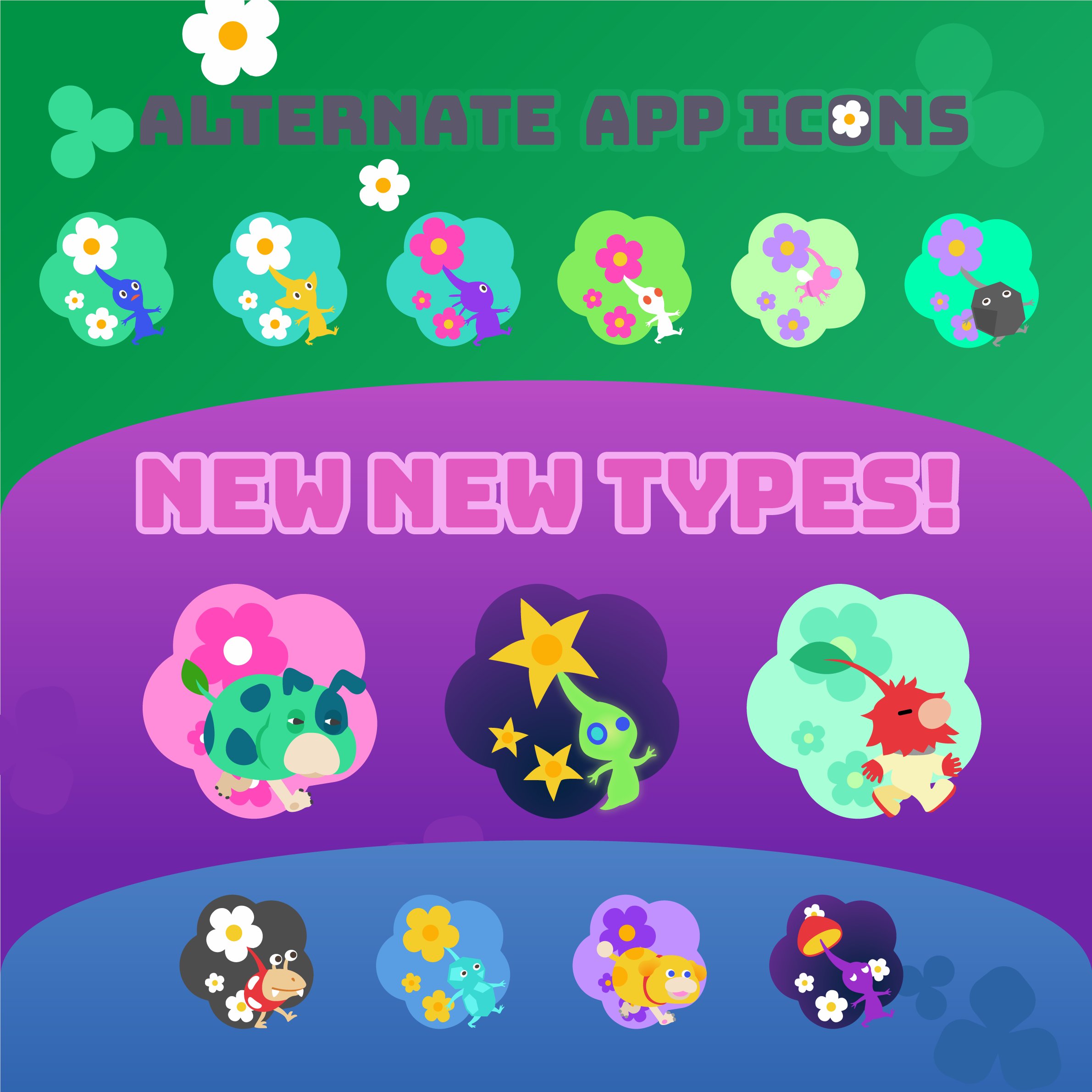 With this, I'm finally done with alternate Pikmin Bloom icons (unless